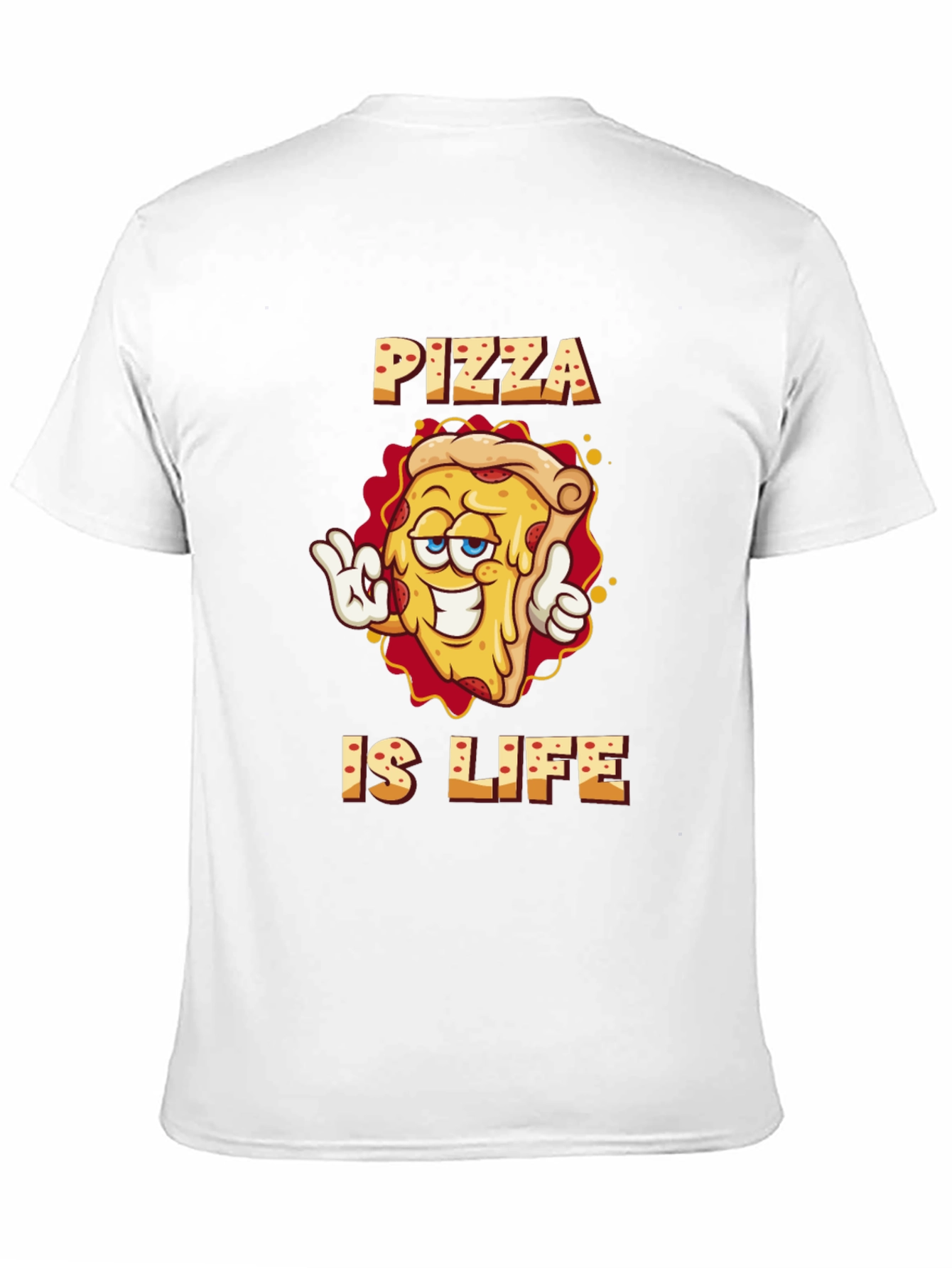 Black Pizza is Life Graphic Black T-Shirt view 11