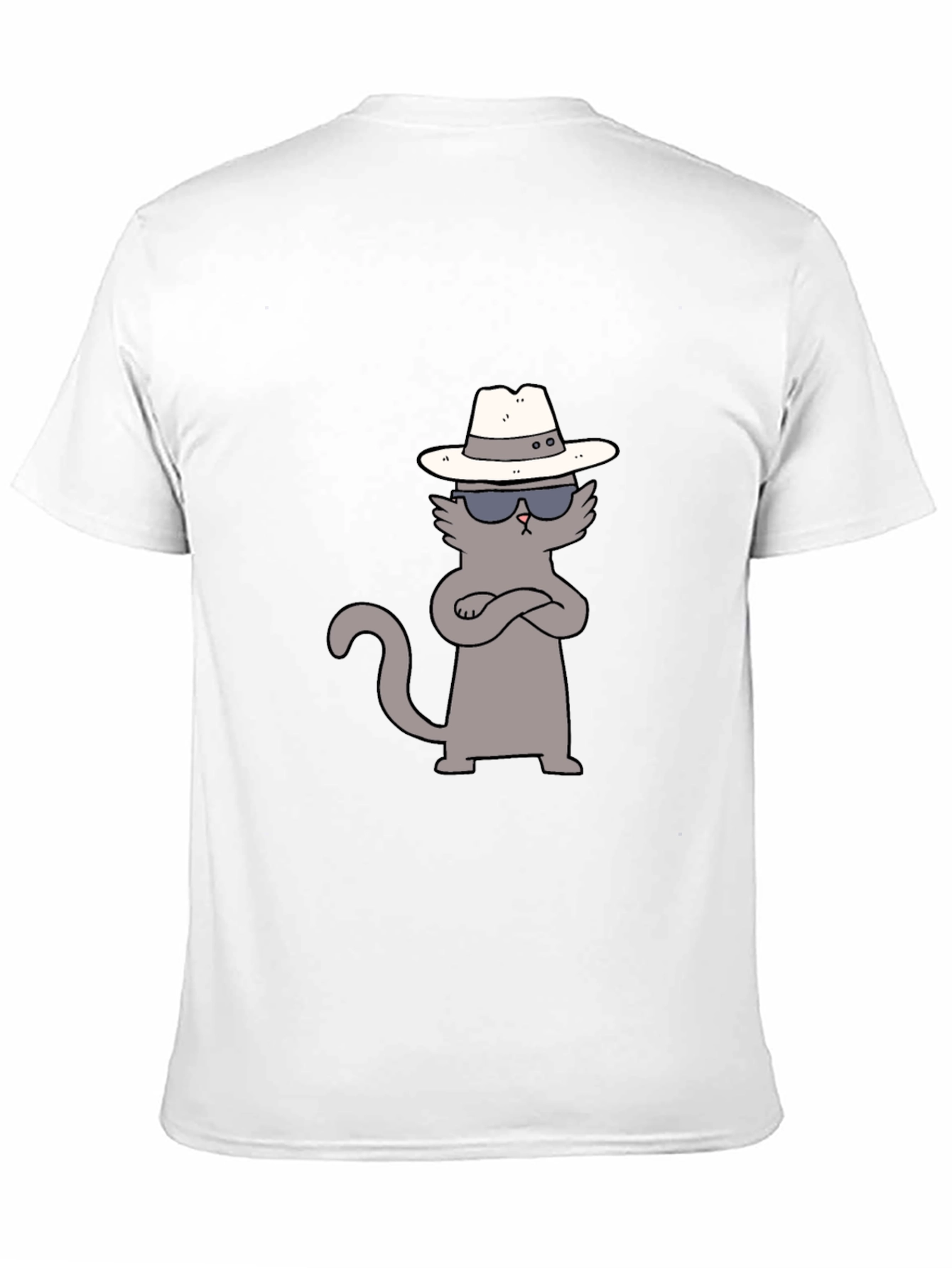 Black Cool Cat Tee: Detective Style view 11