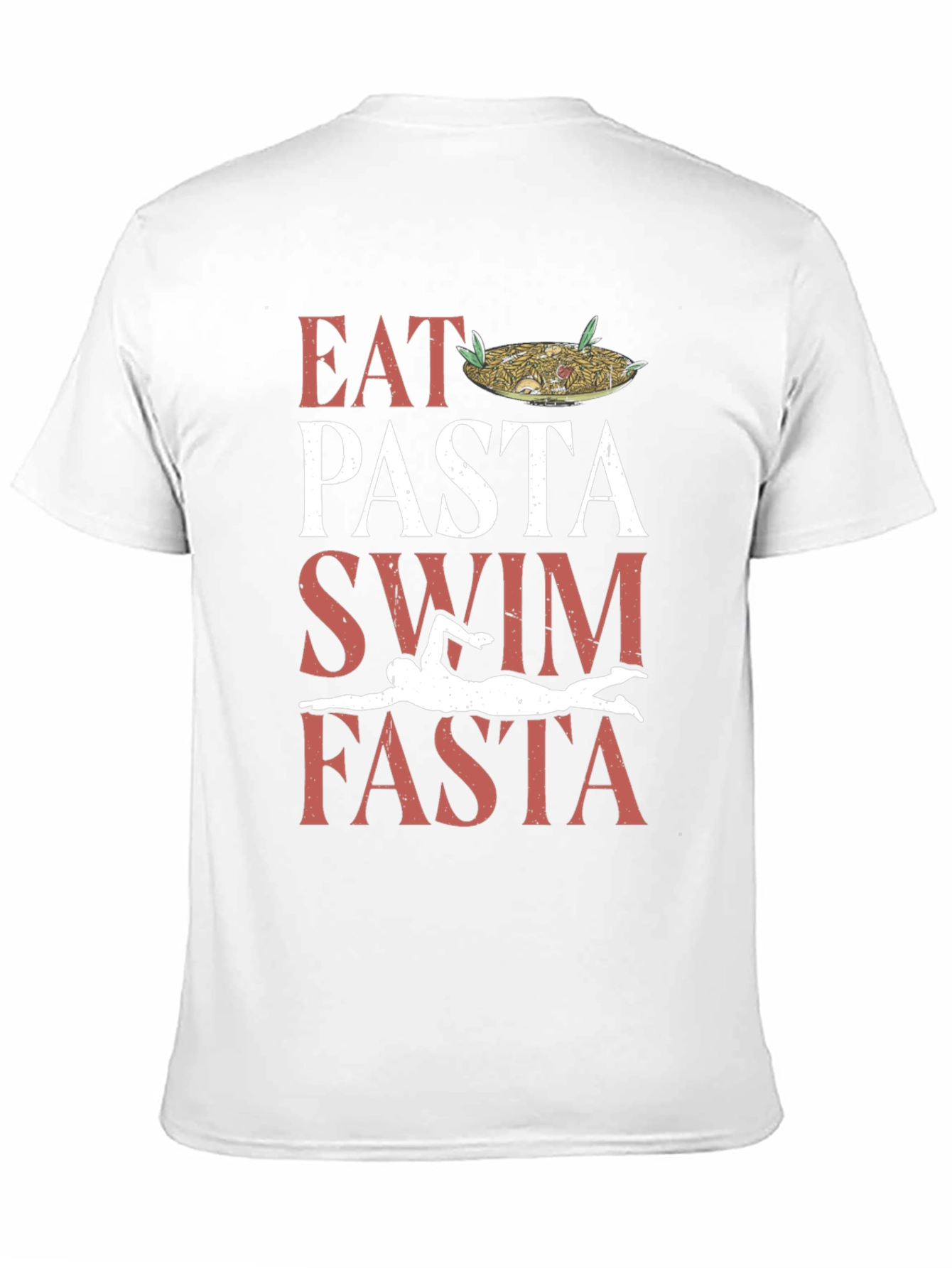 Black Eat Pasta Swim Fasta Graphic Tee view 11