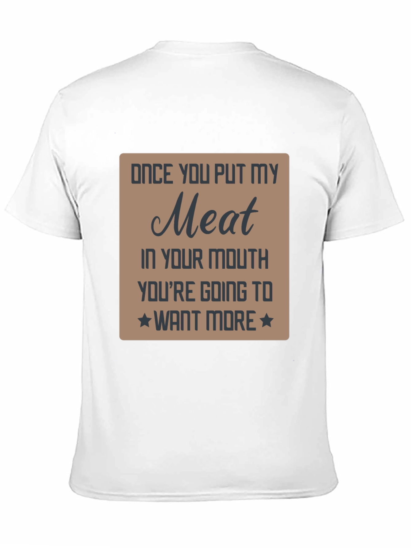 Black Funny "Meat" Graphic Novelty T-Shirt view 11