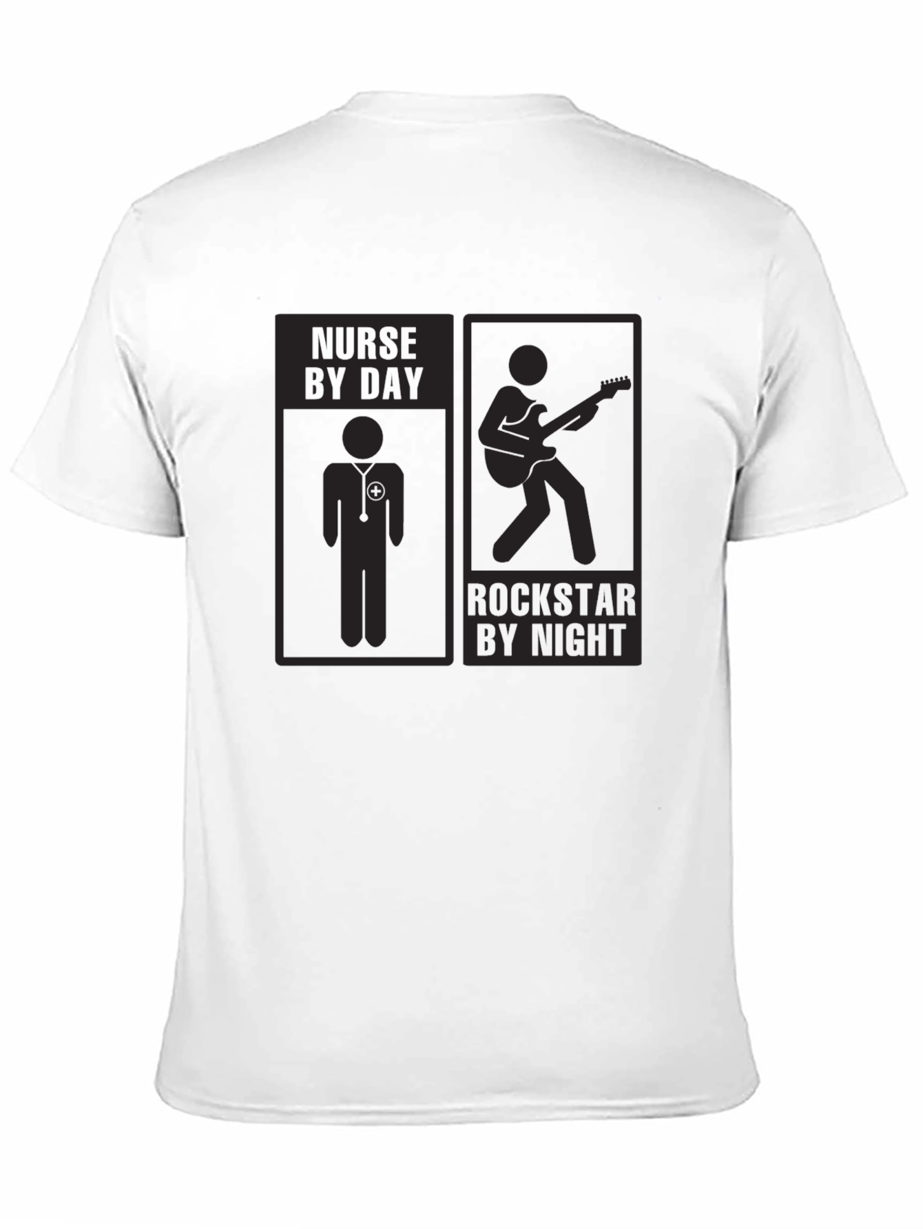 Black Nurse by Day Rockstar by Night T-Shirt view 11