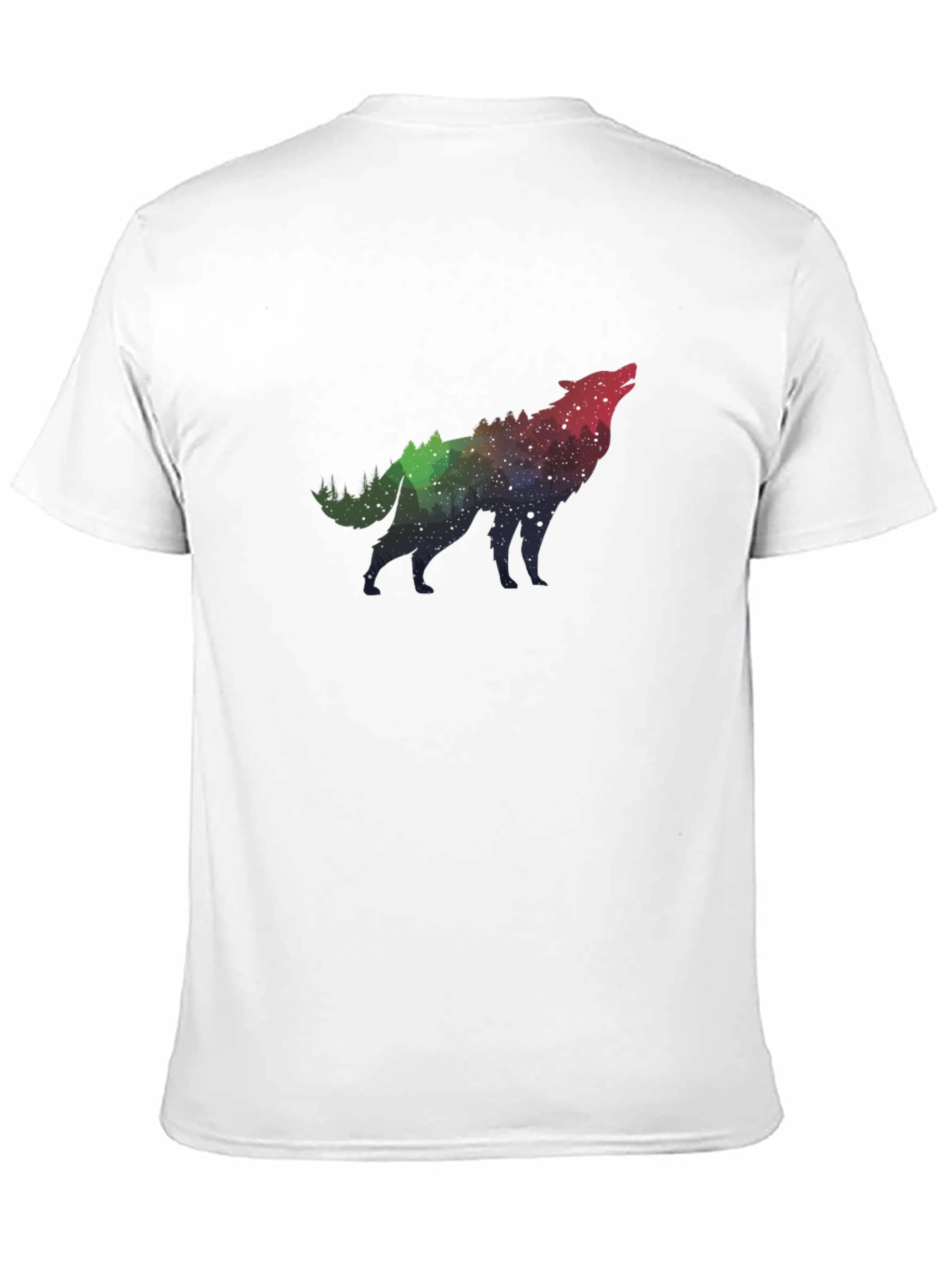 Wolf Galaxy Print Black T-Shirt - 11