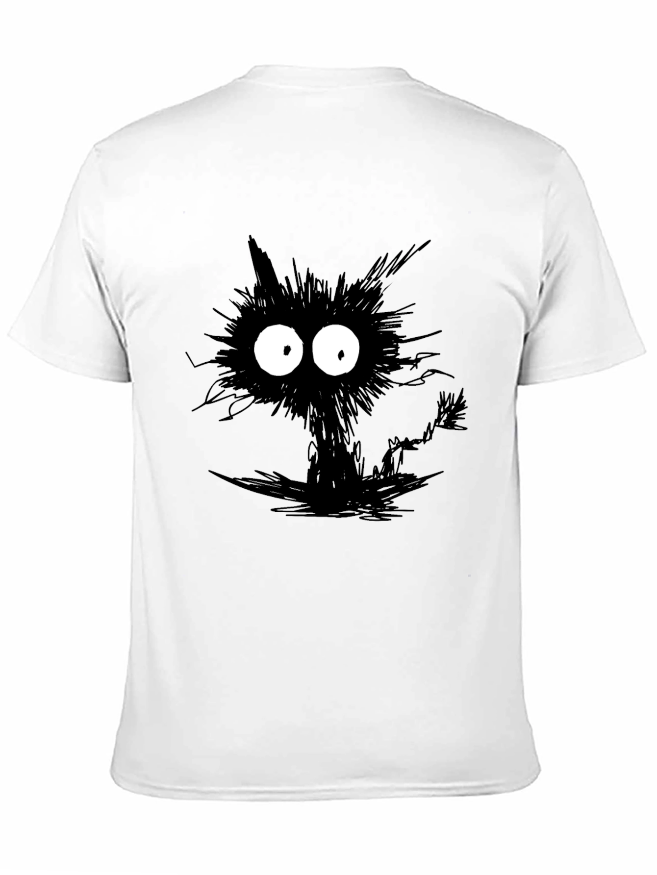 Black Black Cat Cartoon T-Shirt view 11