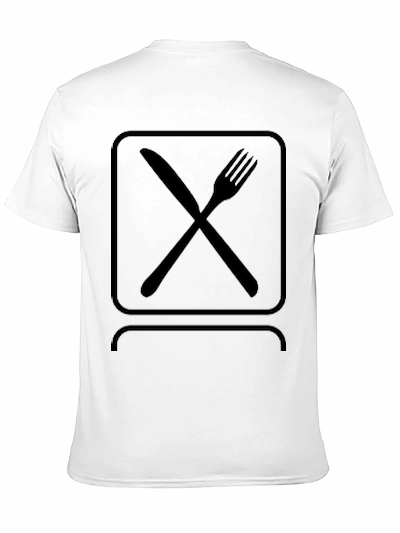 Black Fork and Knife Graphic Tee - Black Casual Style view 11