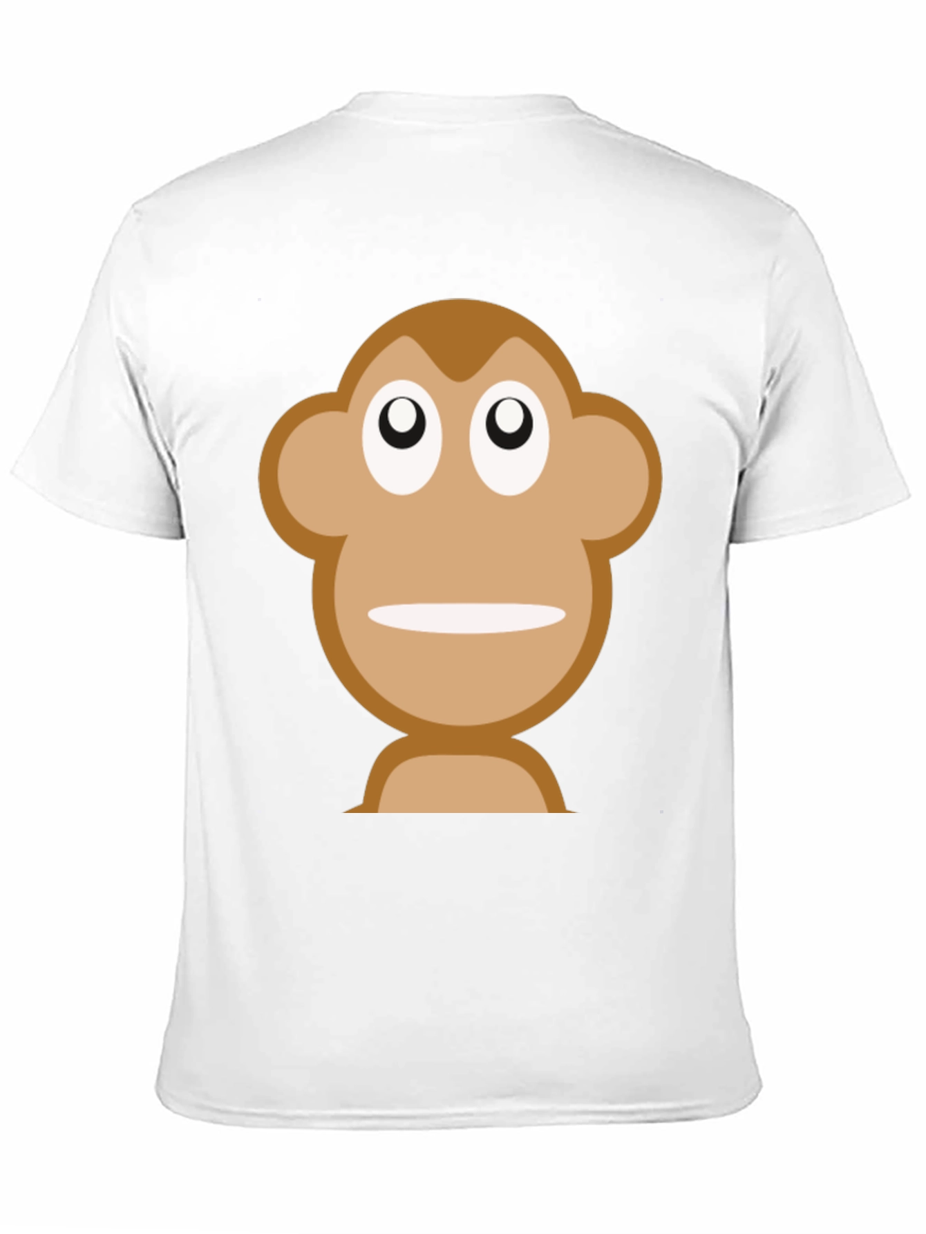 Black Funny Monkey Face Graphic Black T-Shirt view 11