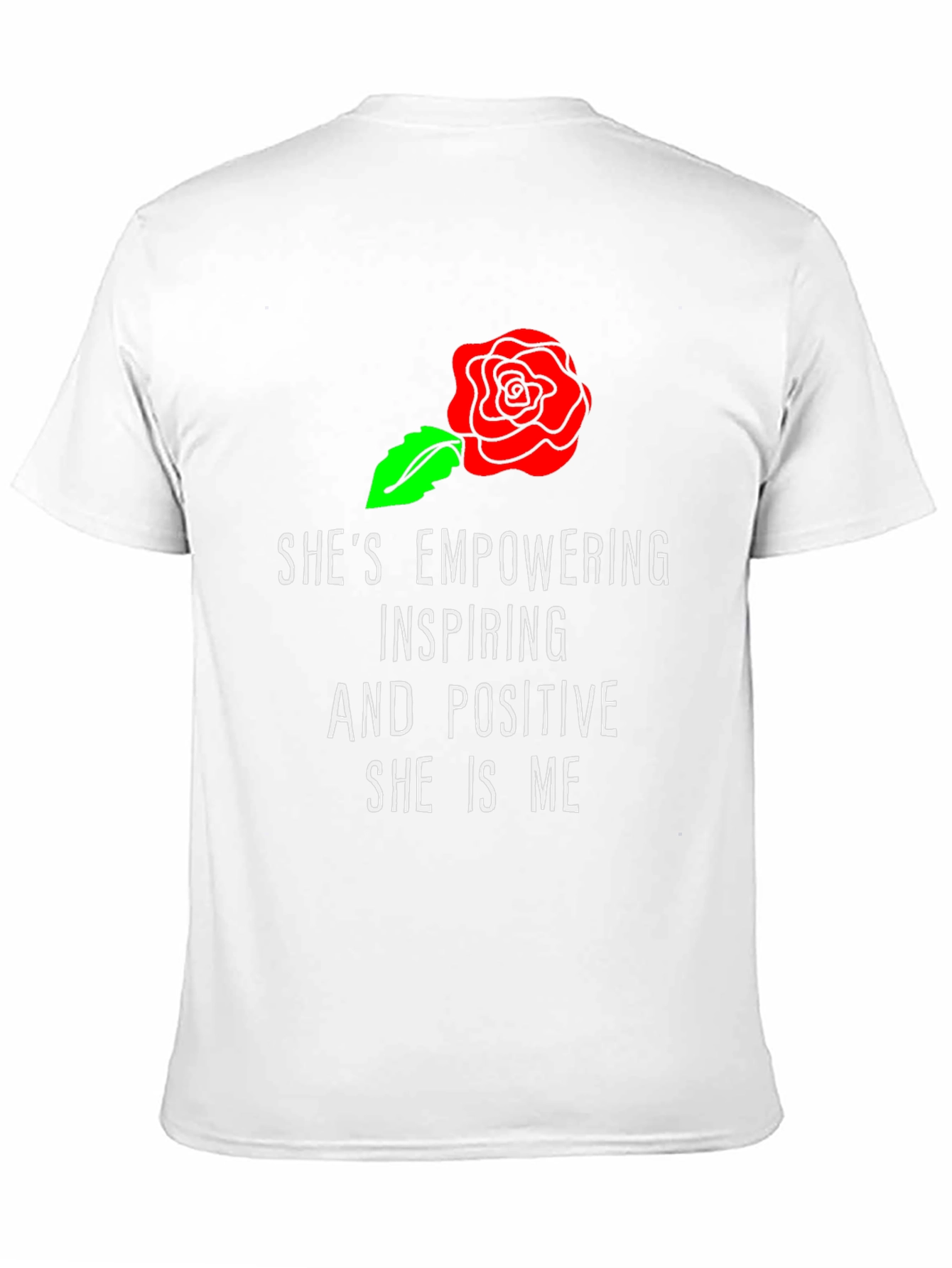 Black Empowering Rose Graphic Tee - Inspirational Women's Shirt view 11