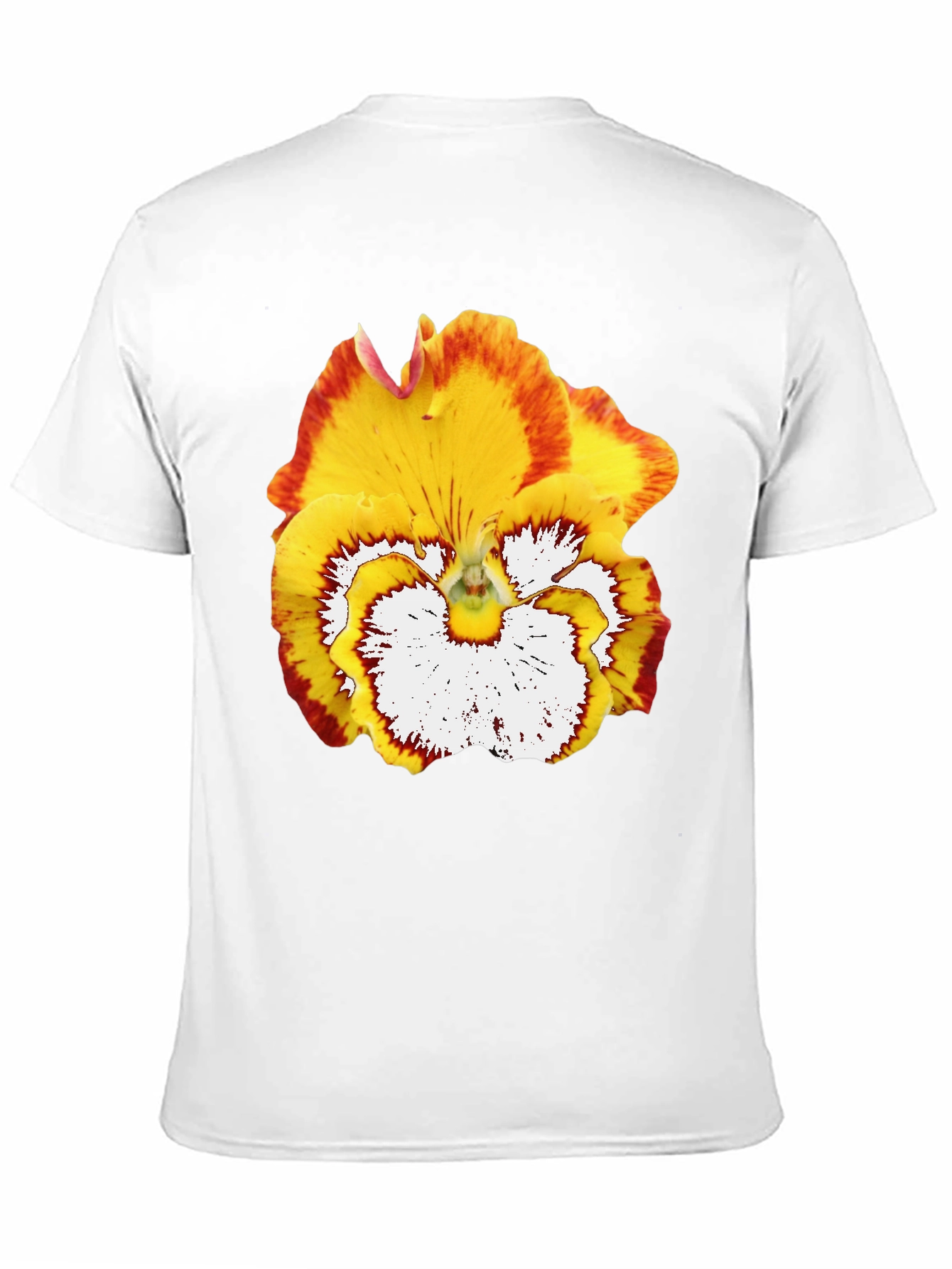 Black Floral Graphic Tee - Pansy Design view 11