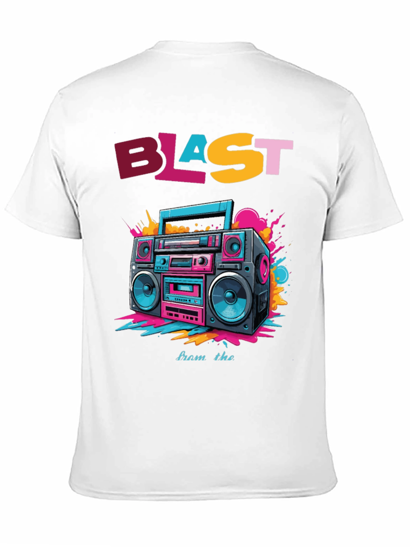 Black Retro Boombox Graphic Tee - Blast from the Past! view 11
