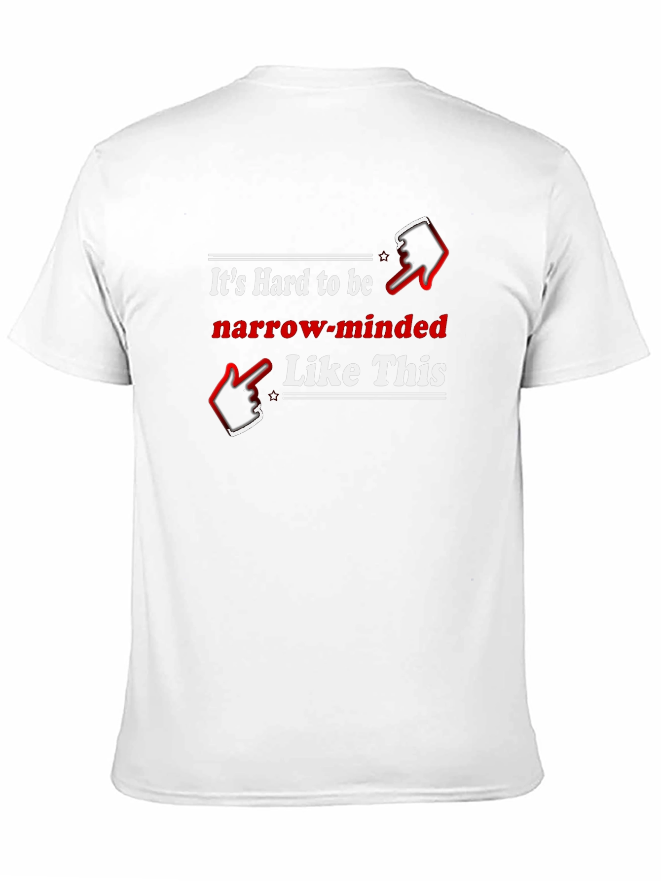 Black Funny Narrow Minded T-Shirt view 11
