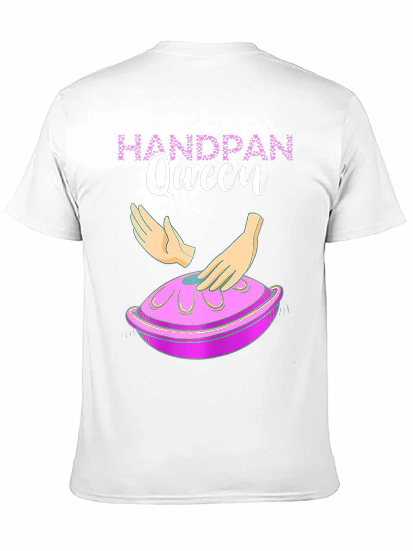 Black Handpan Queen Graphic Tee - Musical Instrument T-Shirt view 11