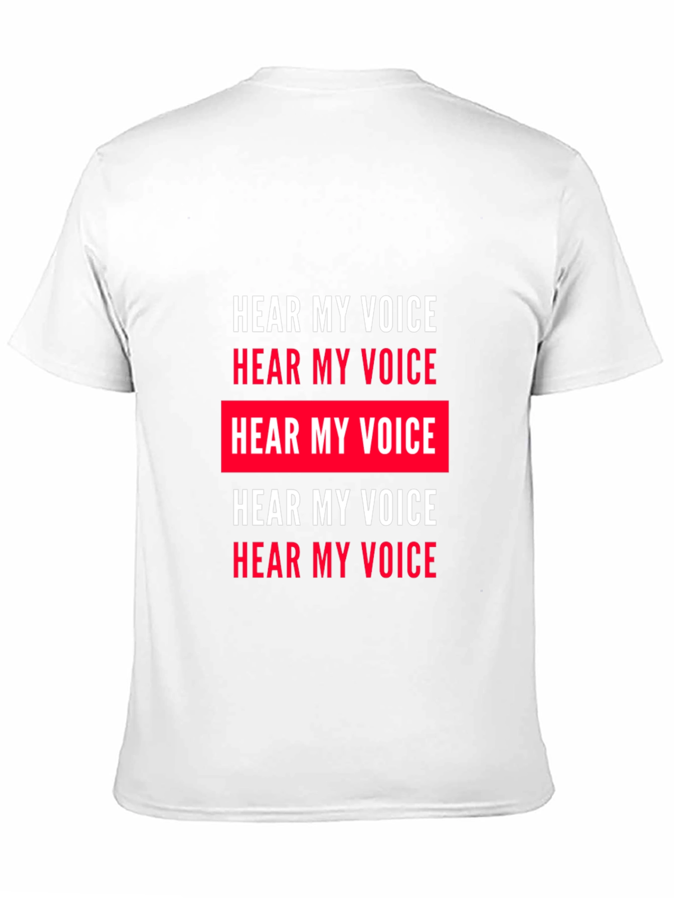 Black Hear My Voice T-Shirt - Statement Tee view 11