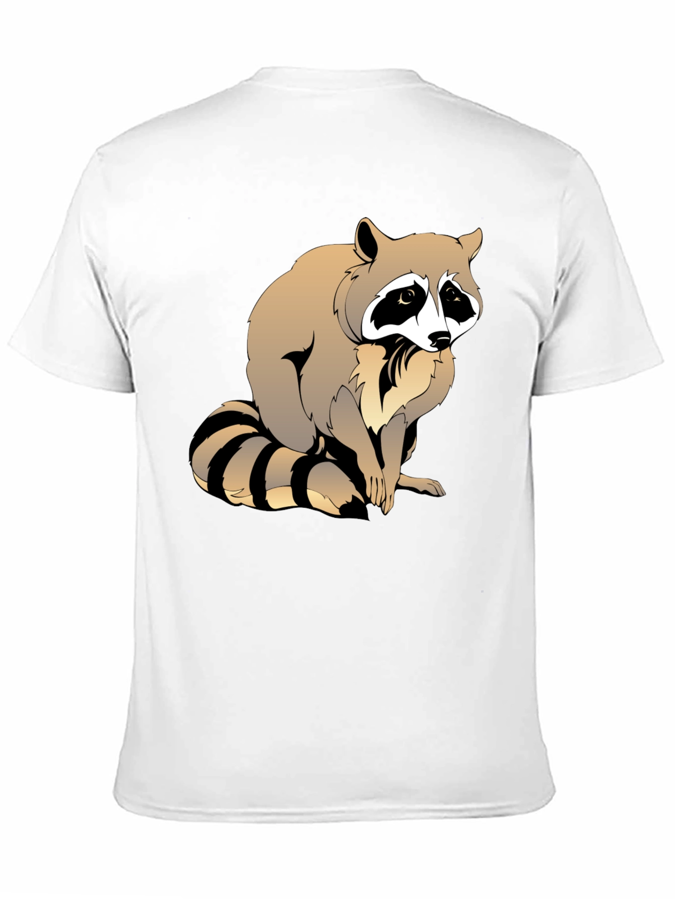 Black Raccoon Graphic T-Shirt - Men's Black Crew Neck Tee view 11