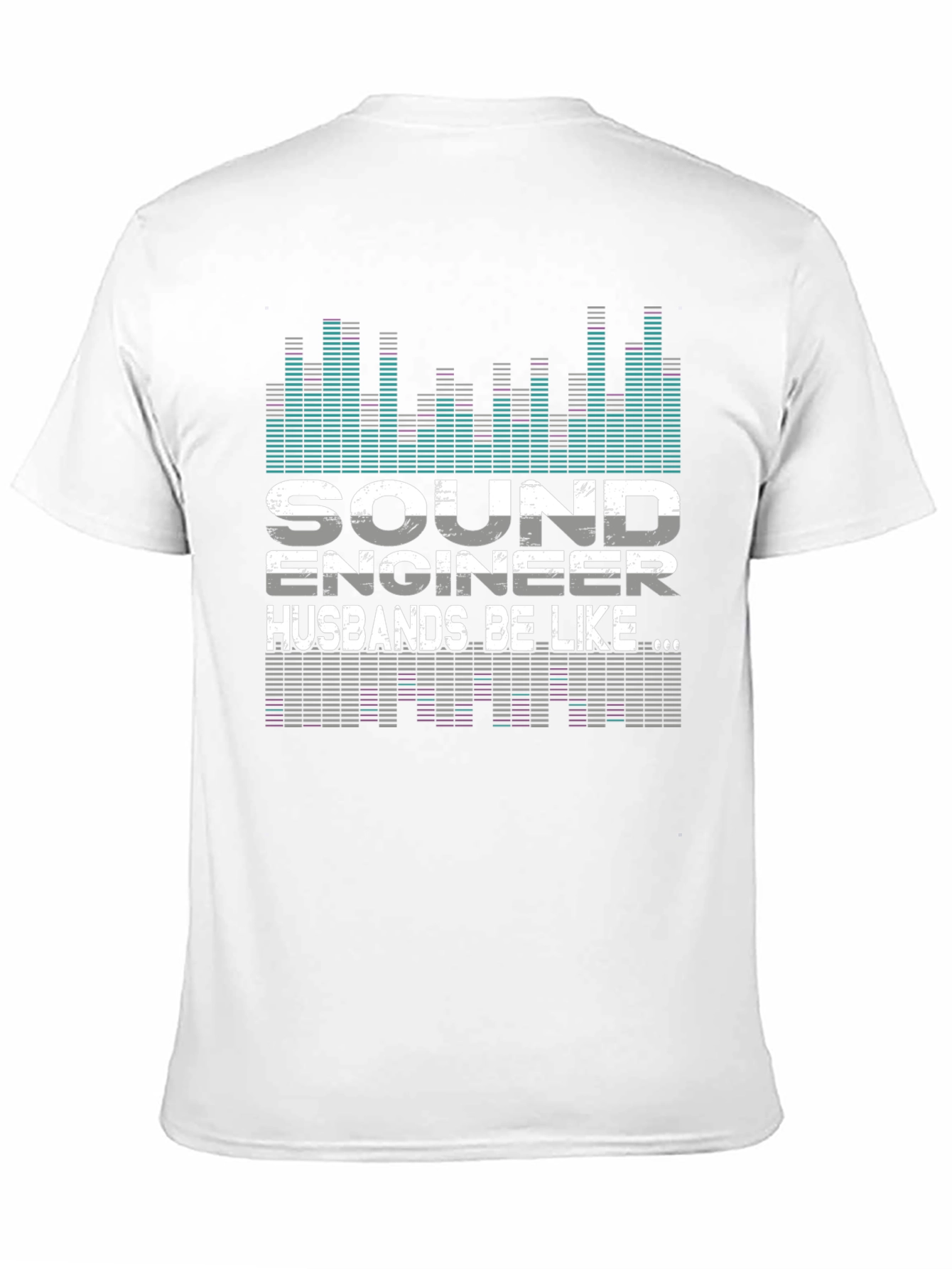 Black Sound Engineer Husband Graphic T-Shirt view 11