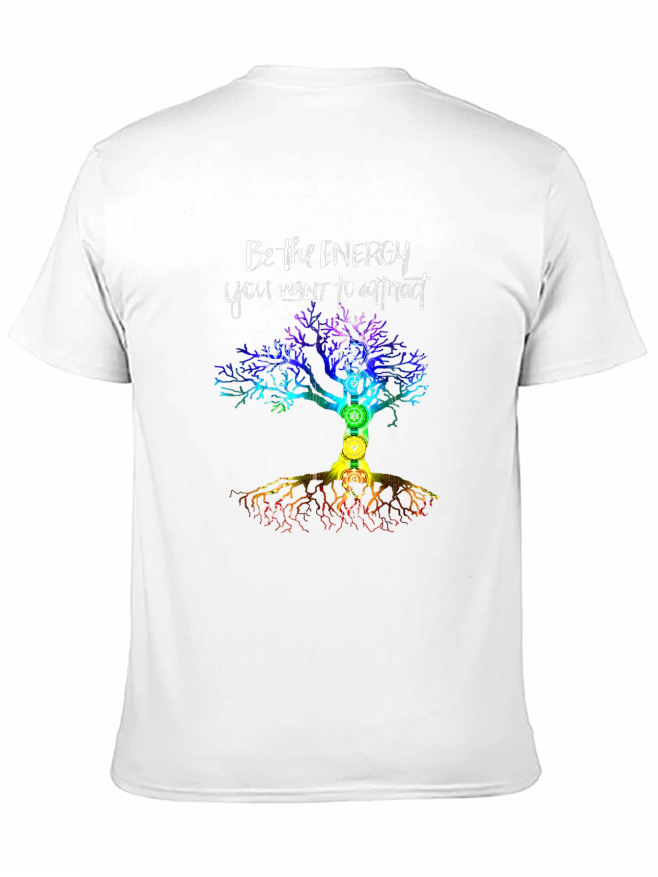 Black Energy Tree Chakra Graphic T-Shirt view 11