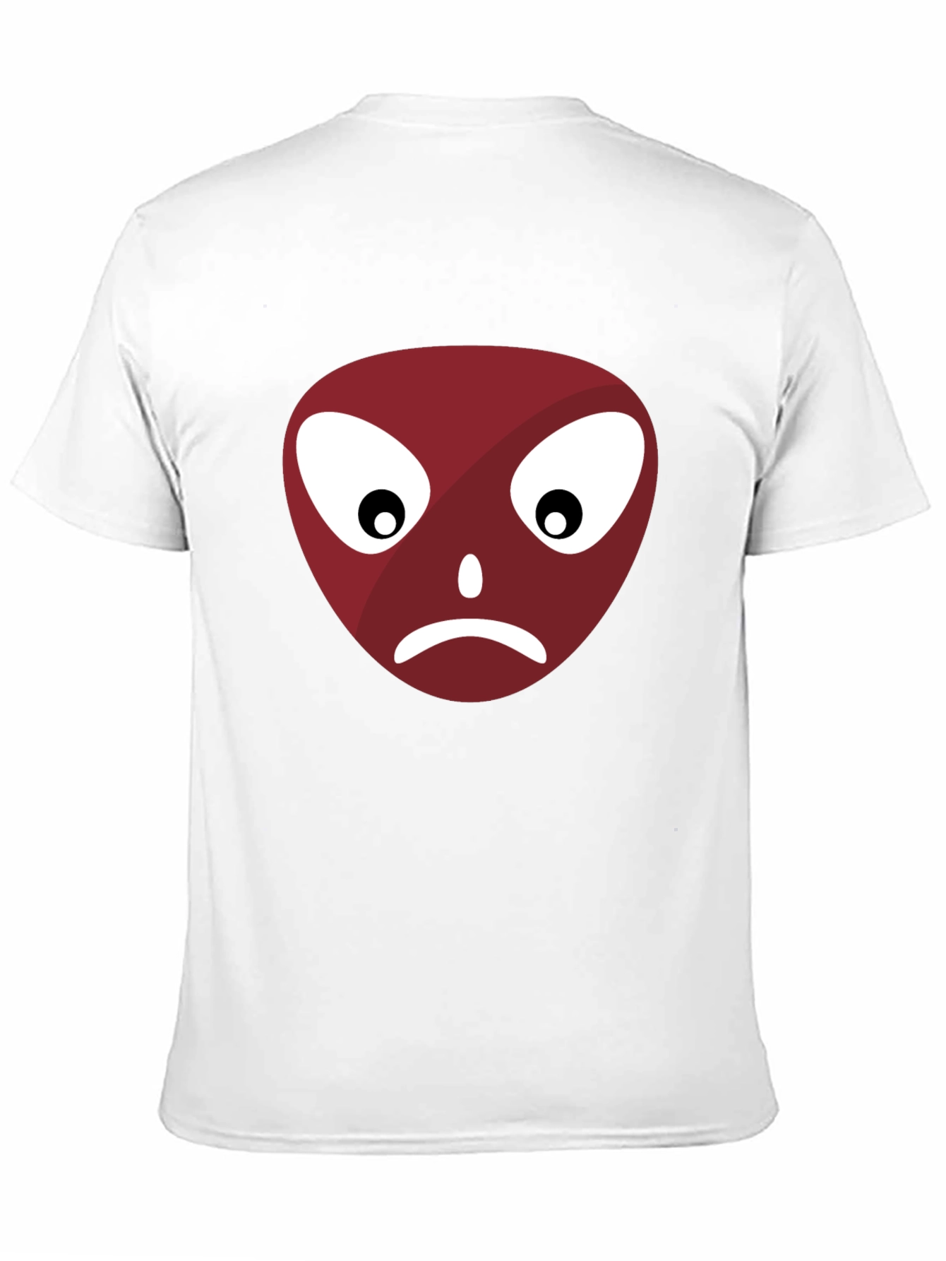 Black Sad Face Graphic T-Shirt - Casual Wear view 11