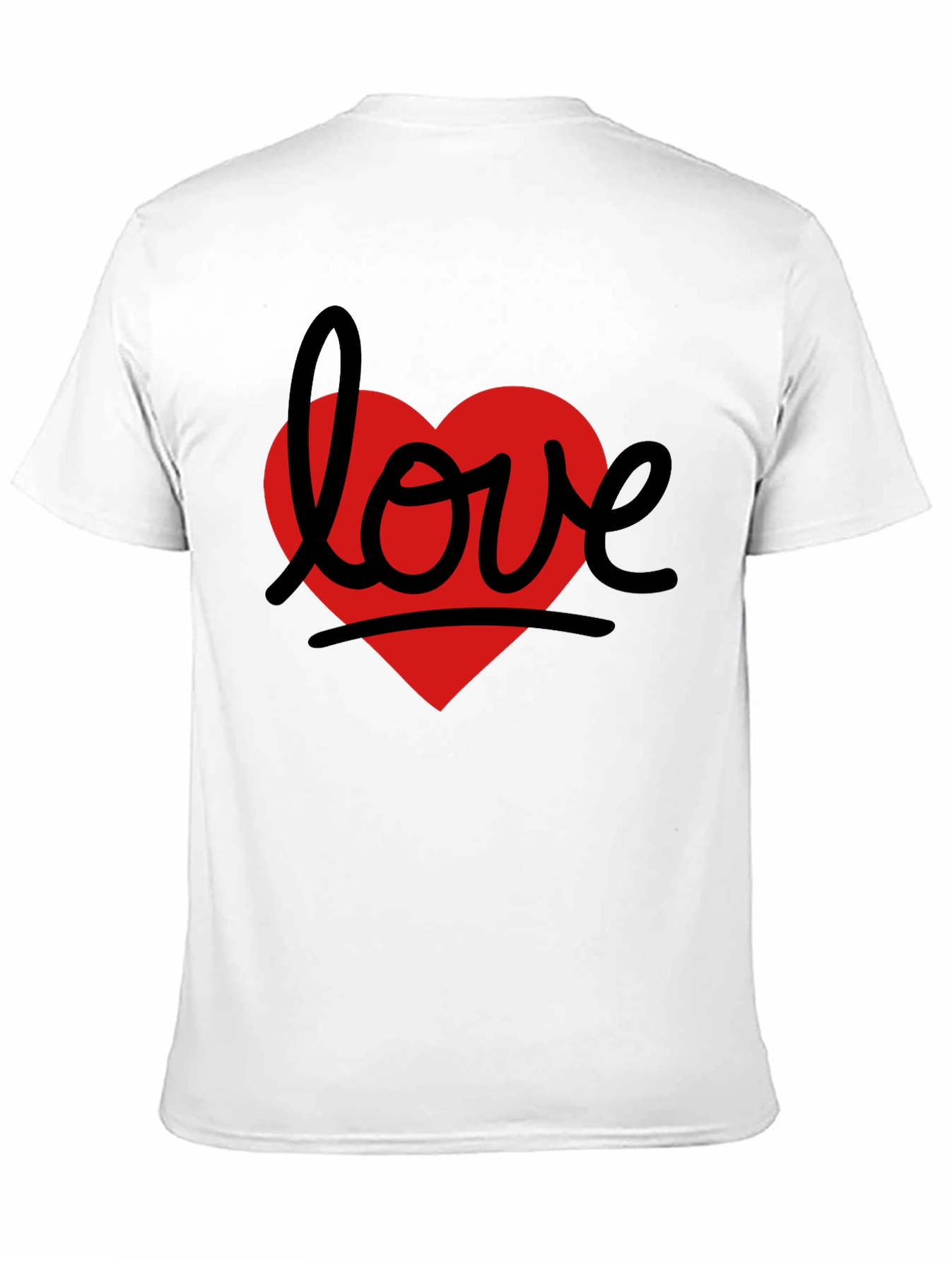 Black Love Heart Graphic Tee - Black view 11