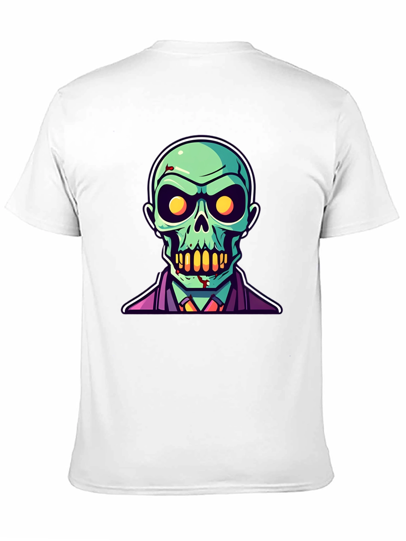 Black Zombie Cartoon Graphic Tee - Black Halloween Shirt view 11