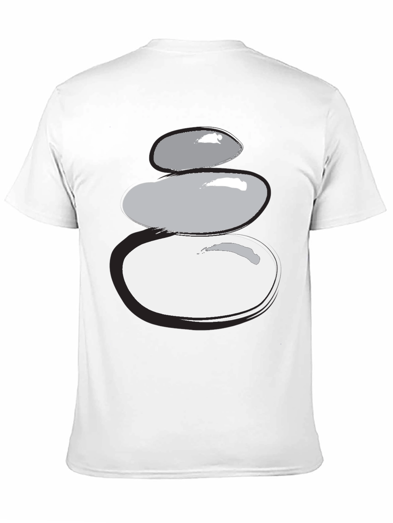 Black Stacked Stones Graphic Tee - Zen Style view 11