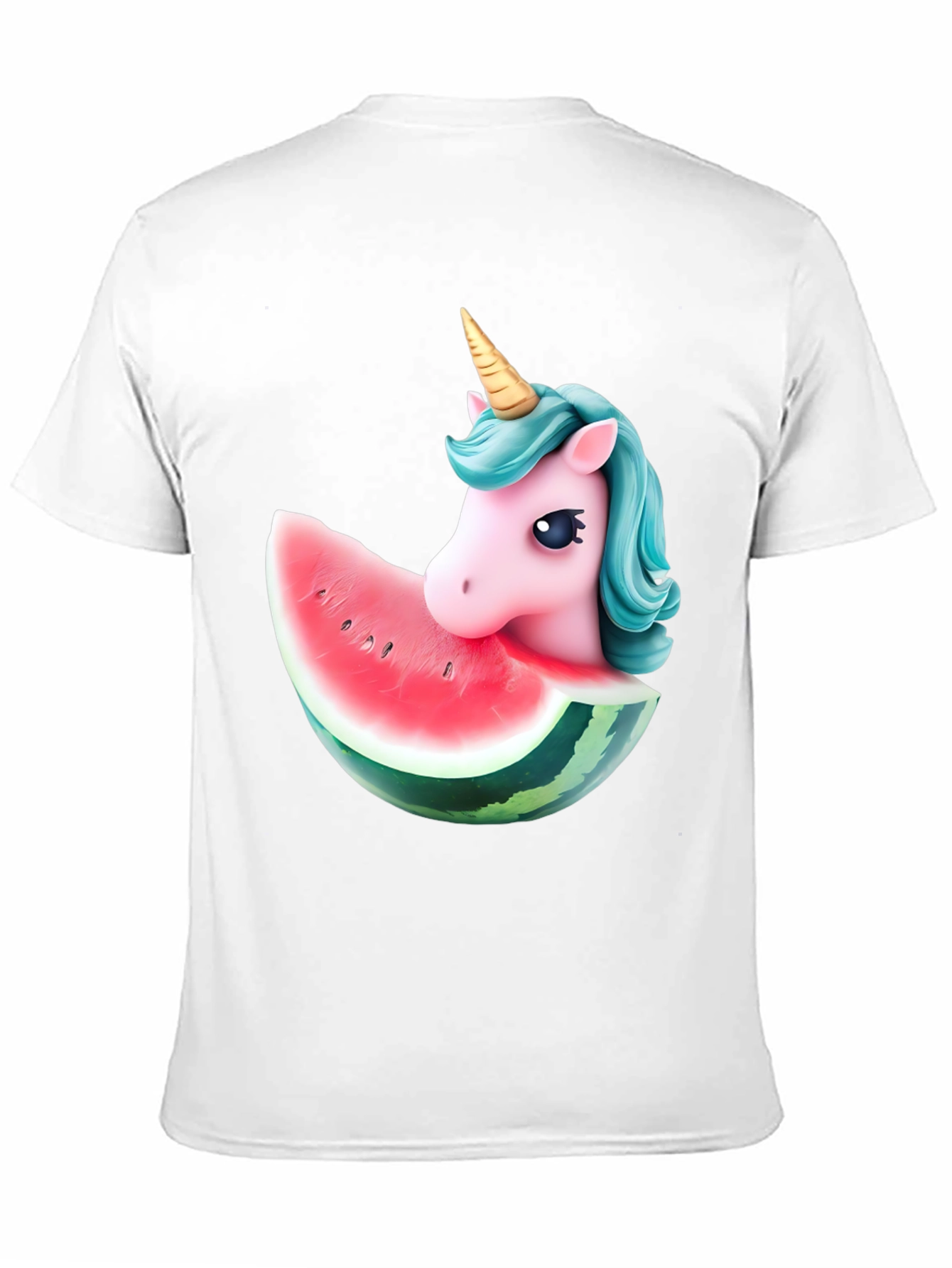 Black Unicorn Watermelon Graphic T-Shirt view 11