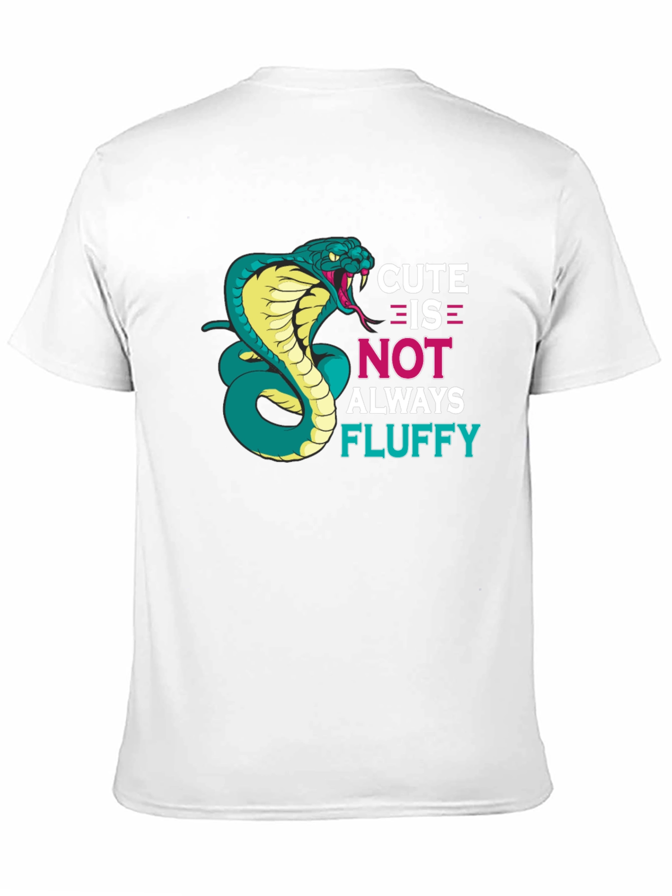 Black Cute Cobra Snake T-Shirt - Funny Graphic Tee view 11