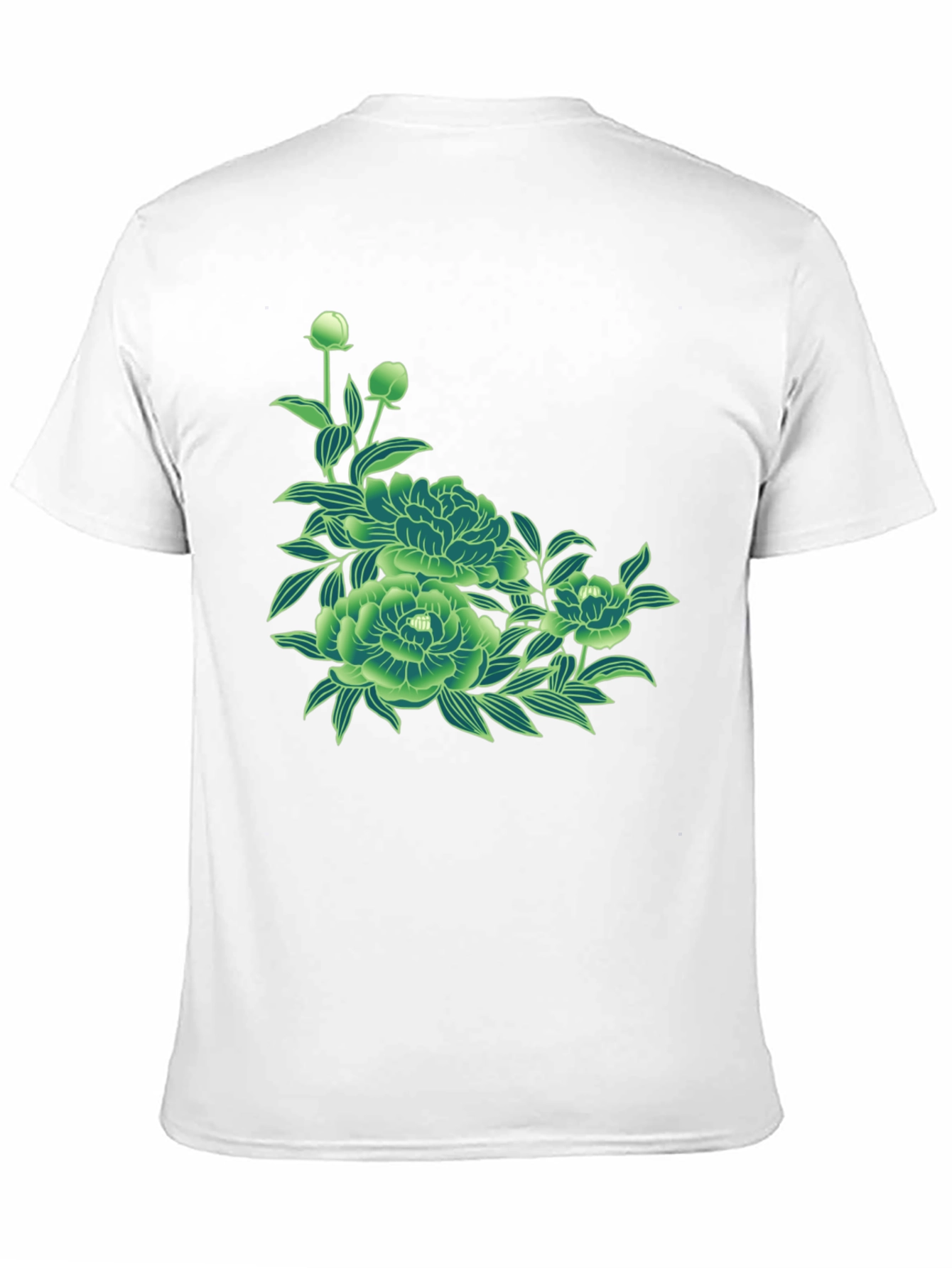 Black Floral Graphic Tee - Black Cotton T-Shirt view 11