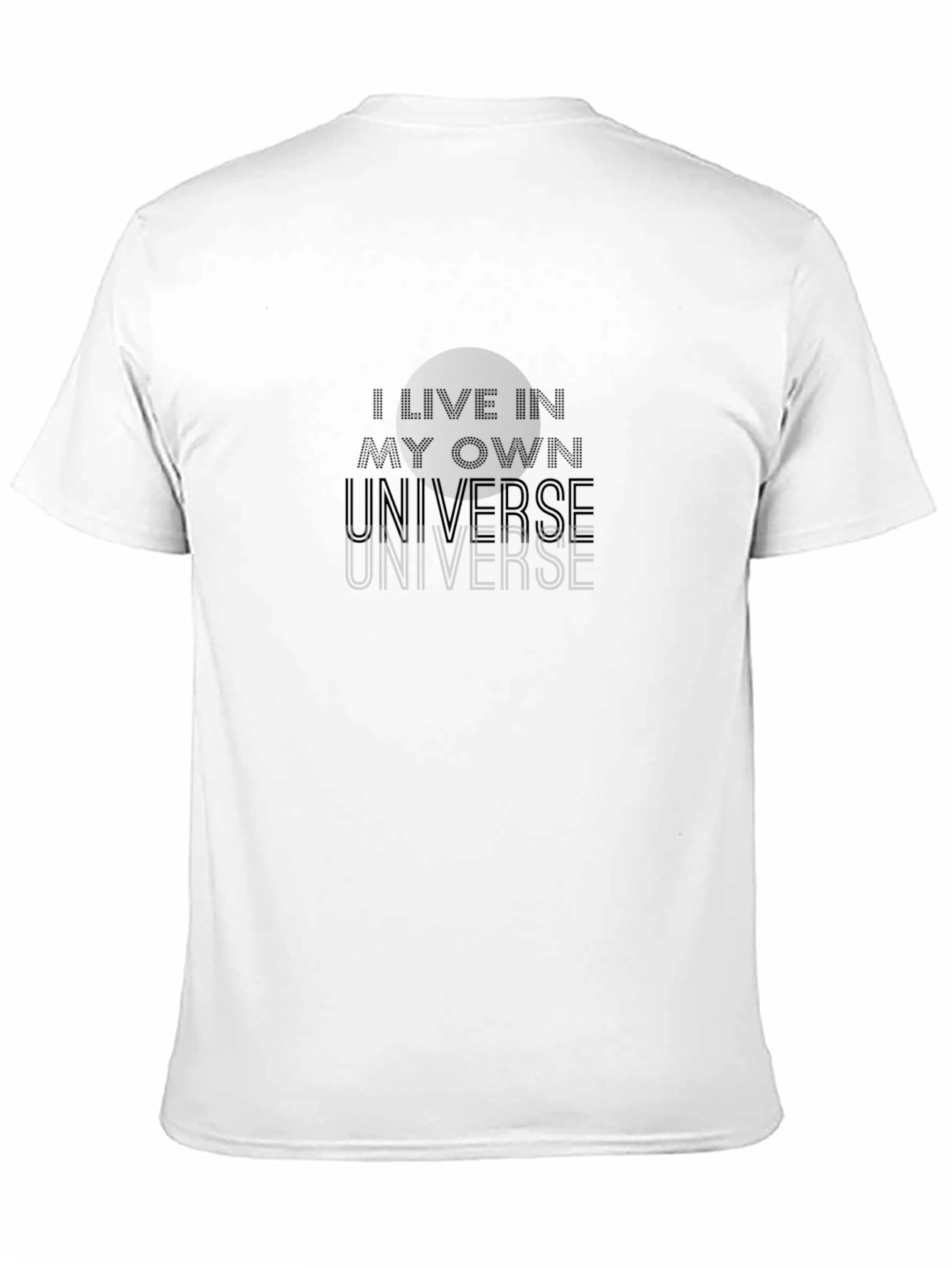Black I Live in My Own Universe Black Graphic Tee view 11