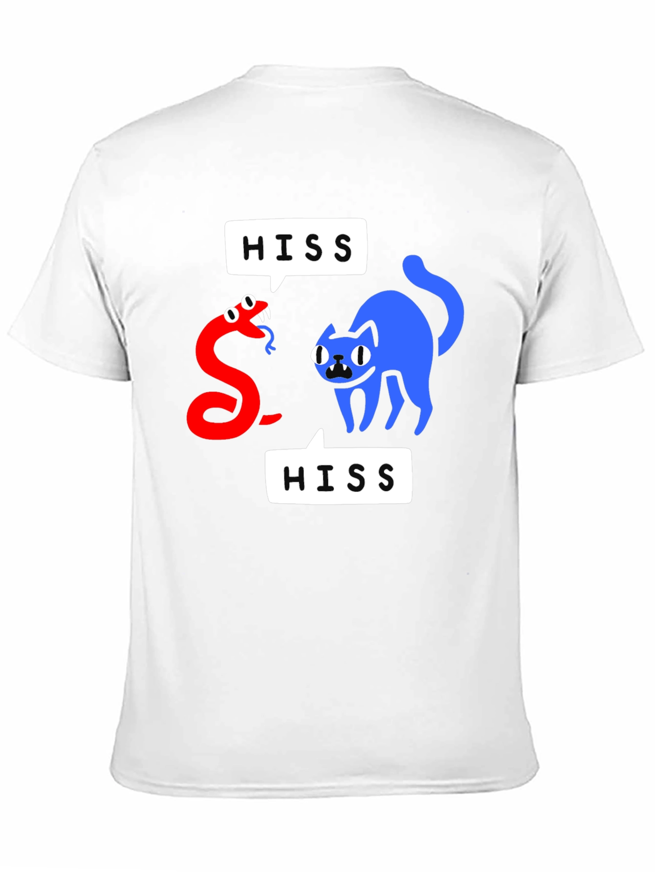 Black Hiss-terical Cat & Snake Graphic Tee view 11