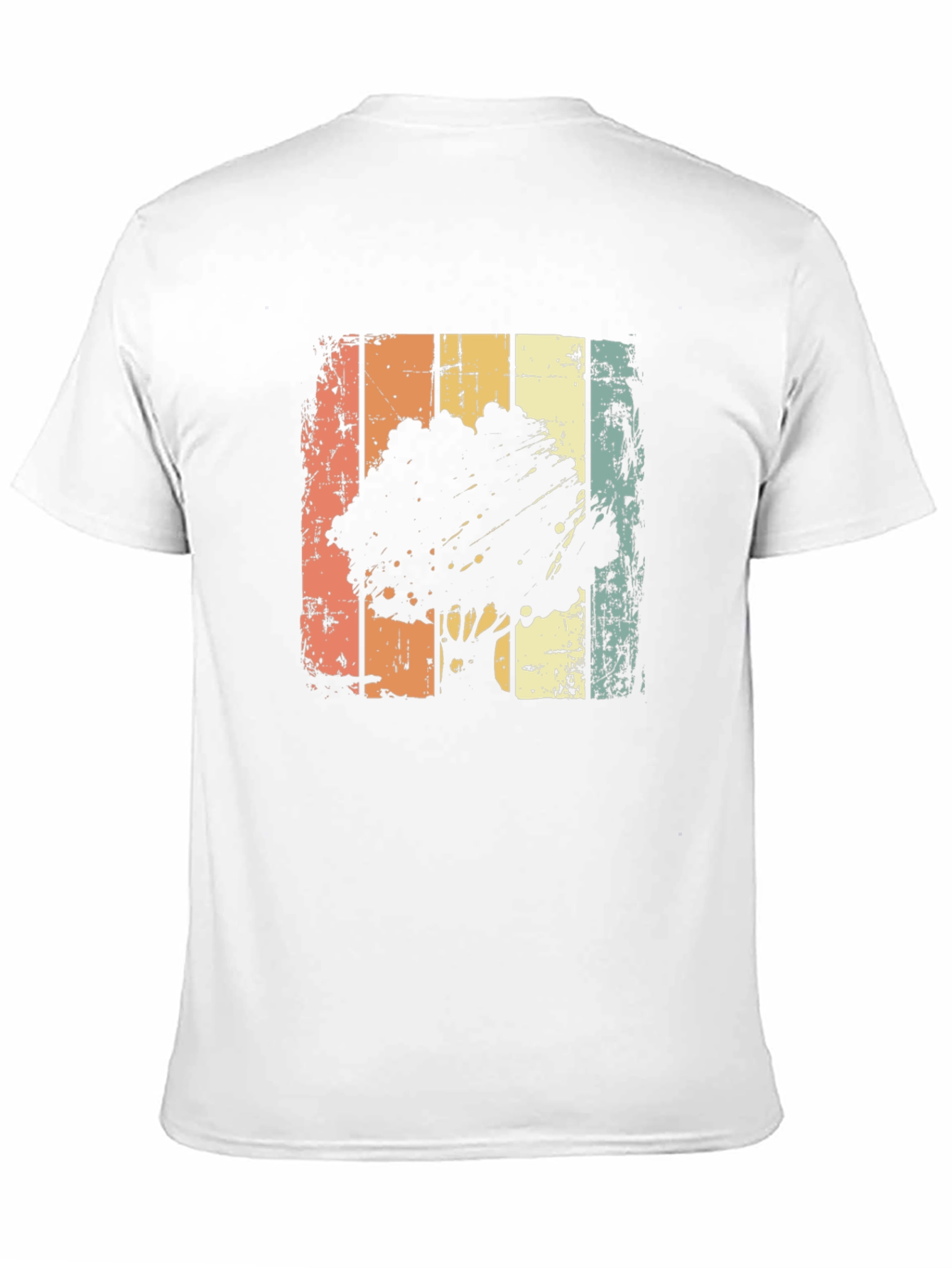 Black Retro Tree Graphic Tee - Vintage Style T-Shirt view 11