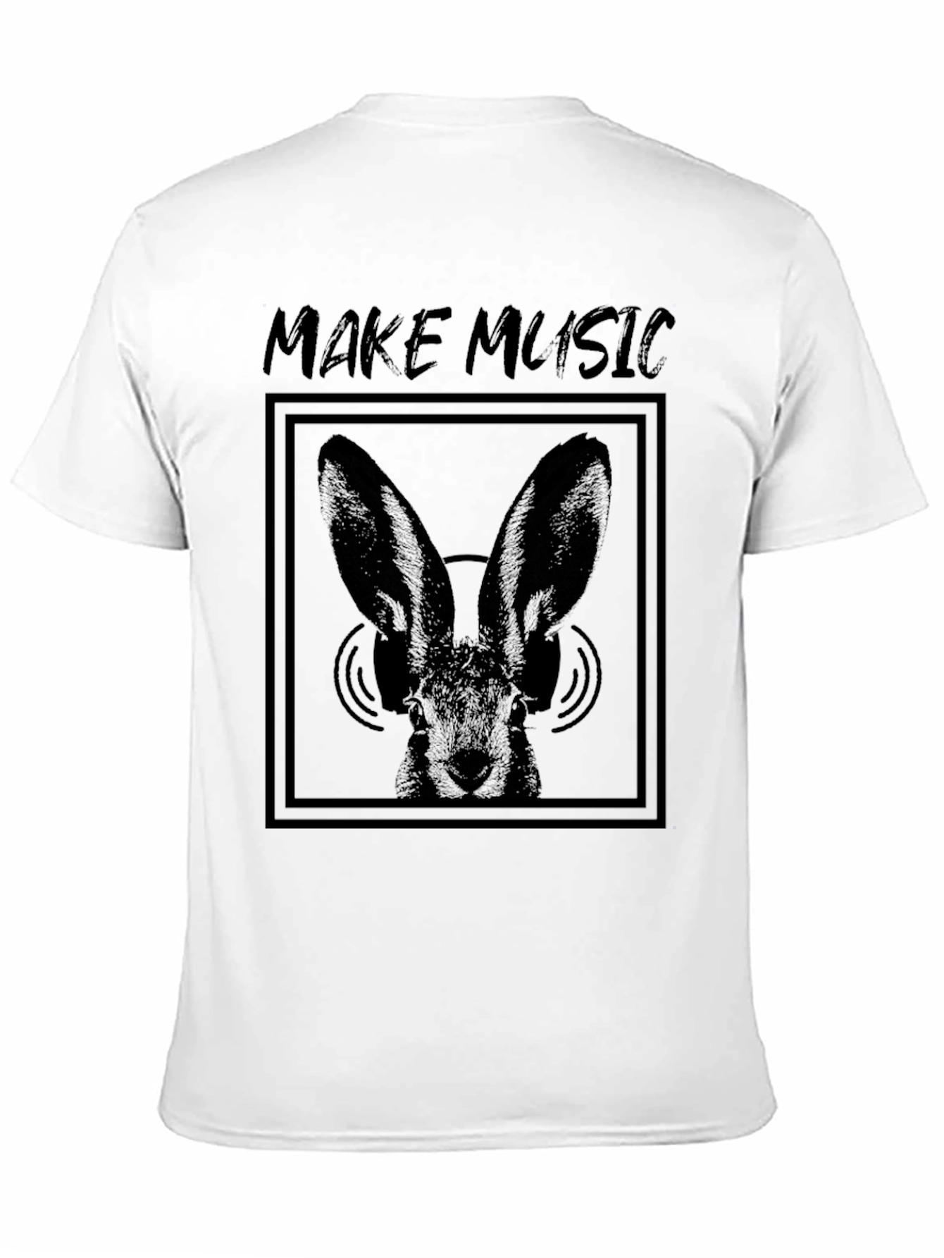 Black Make Music Bunny Graphic Tee - Black view 11