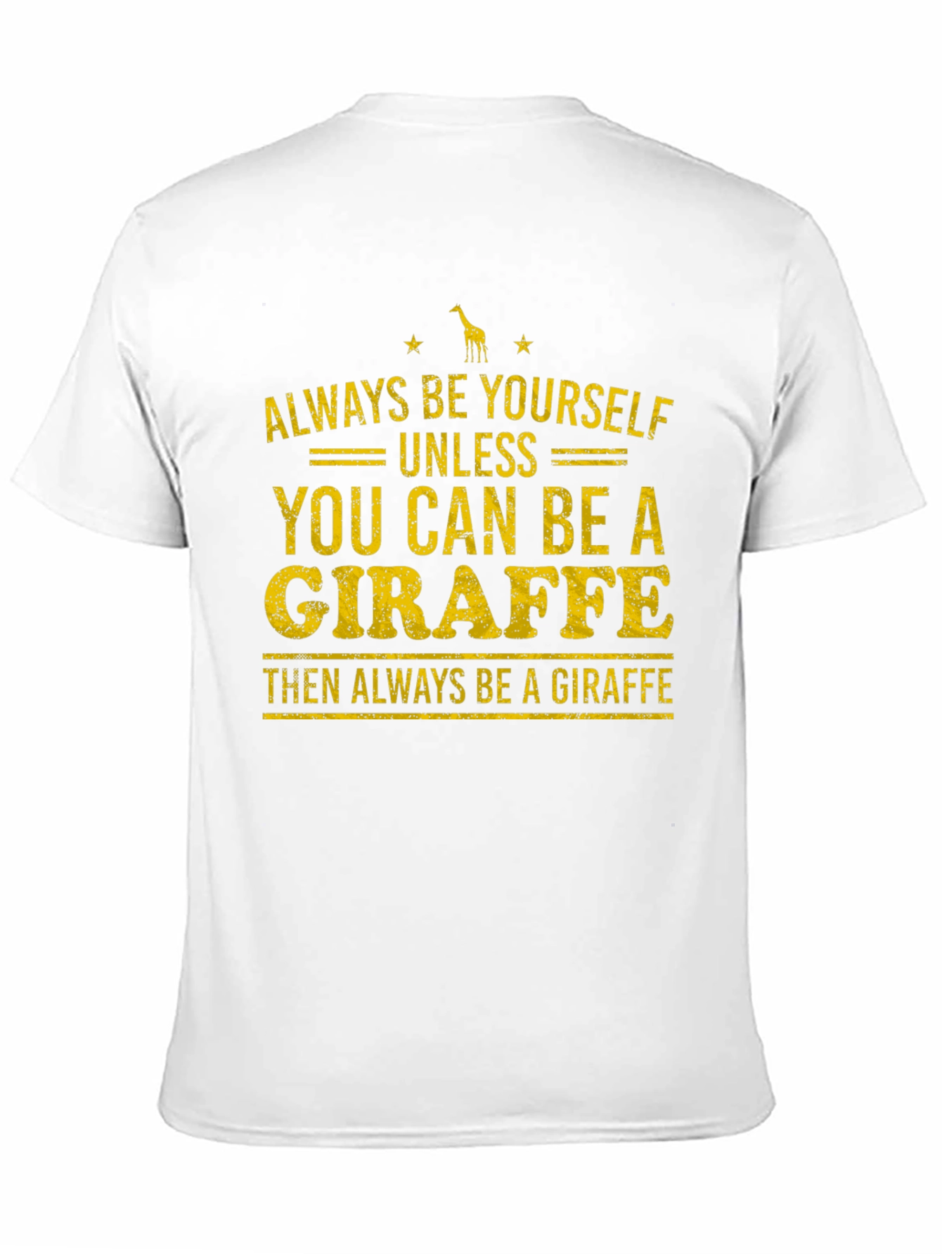 Black Funny Giraffe Graphic Print T-Shirt view 11