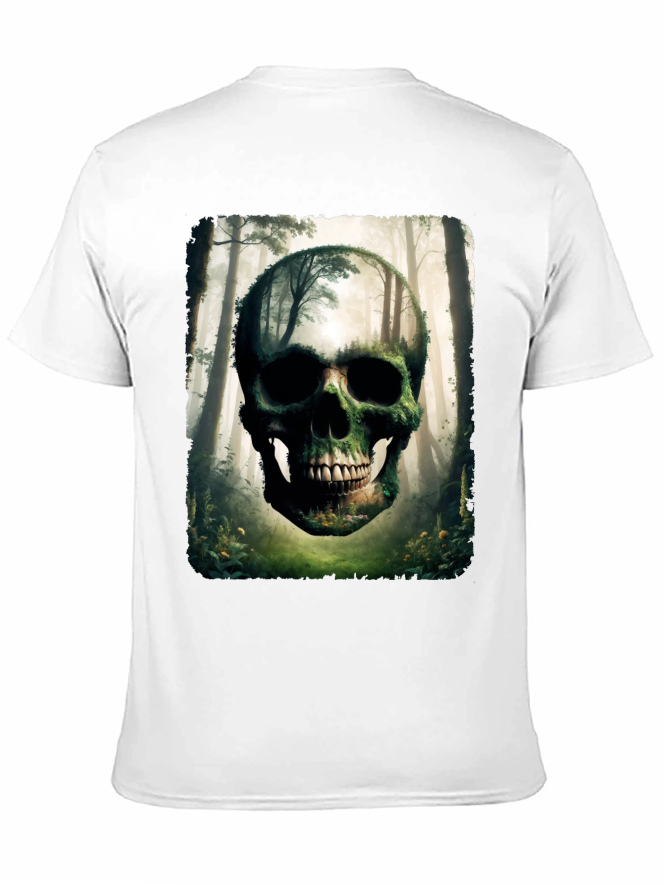 Nature Skull Graphic Tee - Unique Forest Design T-Shirt - 11