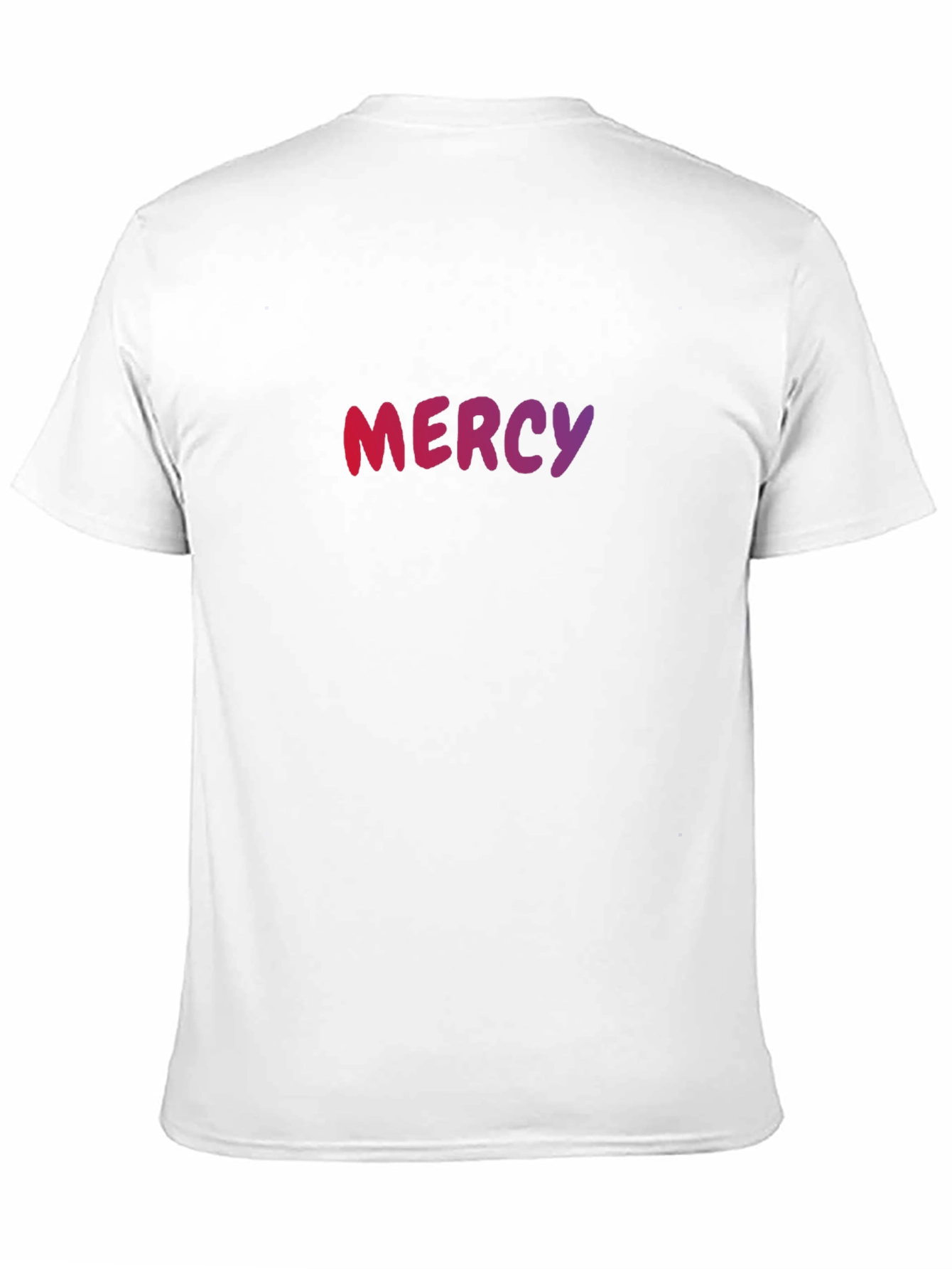 Black Mercy Gradient Text T-Shirt - Modern Casual Tee view 11