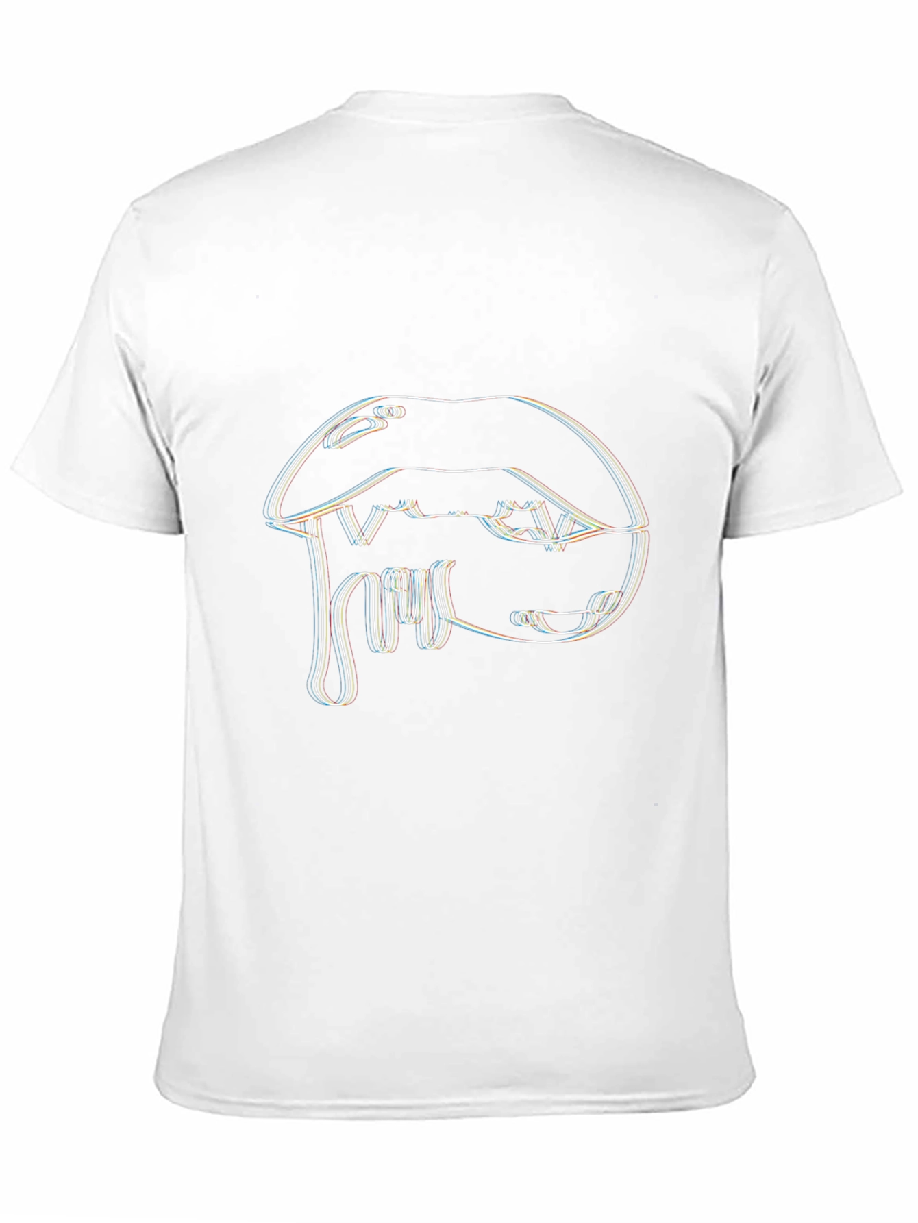 Black Dripping Lips Graphic T-Shirt - Unique Design view 11