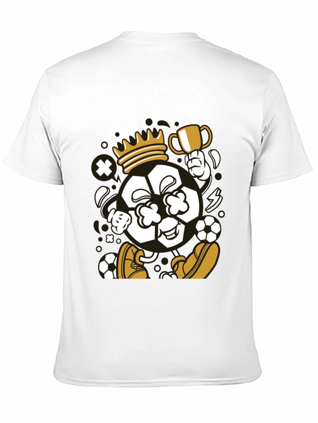 Black King Soccer Ball Black T-Shirt view 11