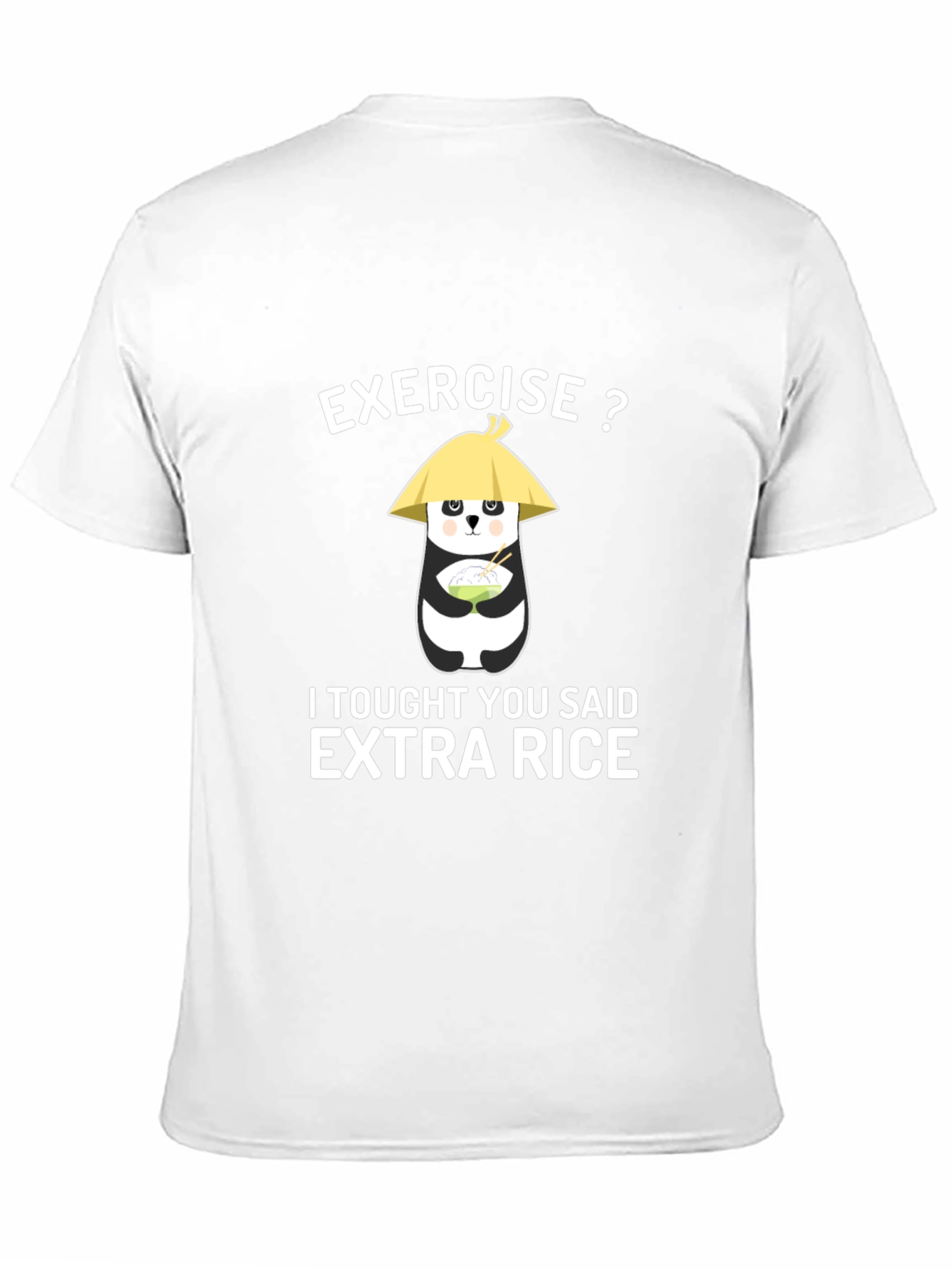 Black Exercise? Extra Rice Panda T-Shirt view 11