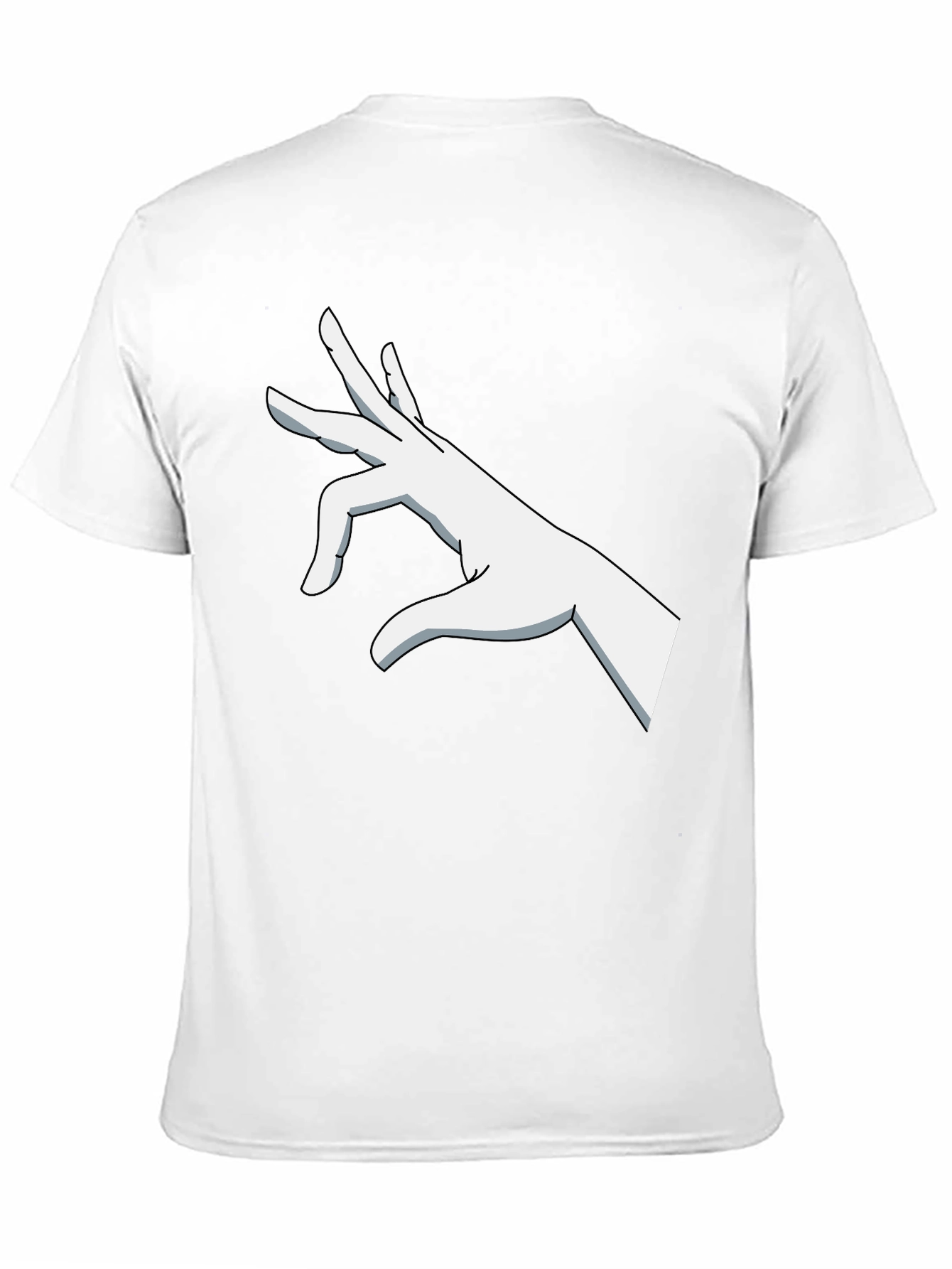 Black Graphic Hand Gesture Black T-Shirt view 11