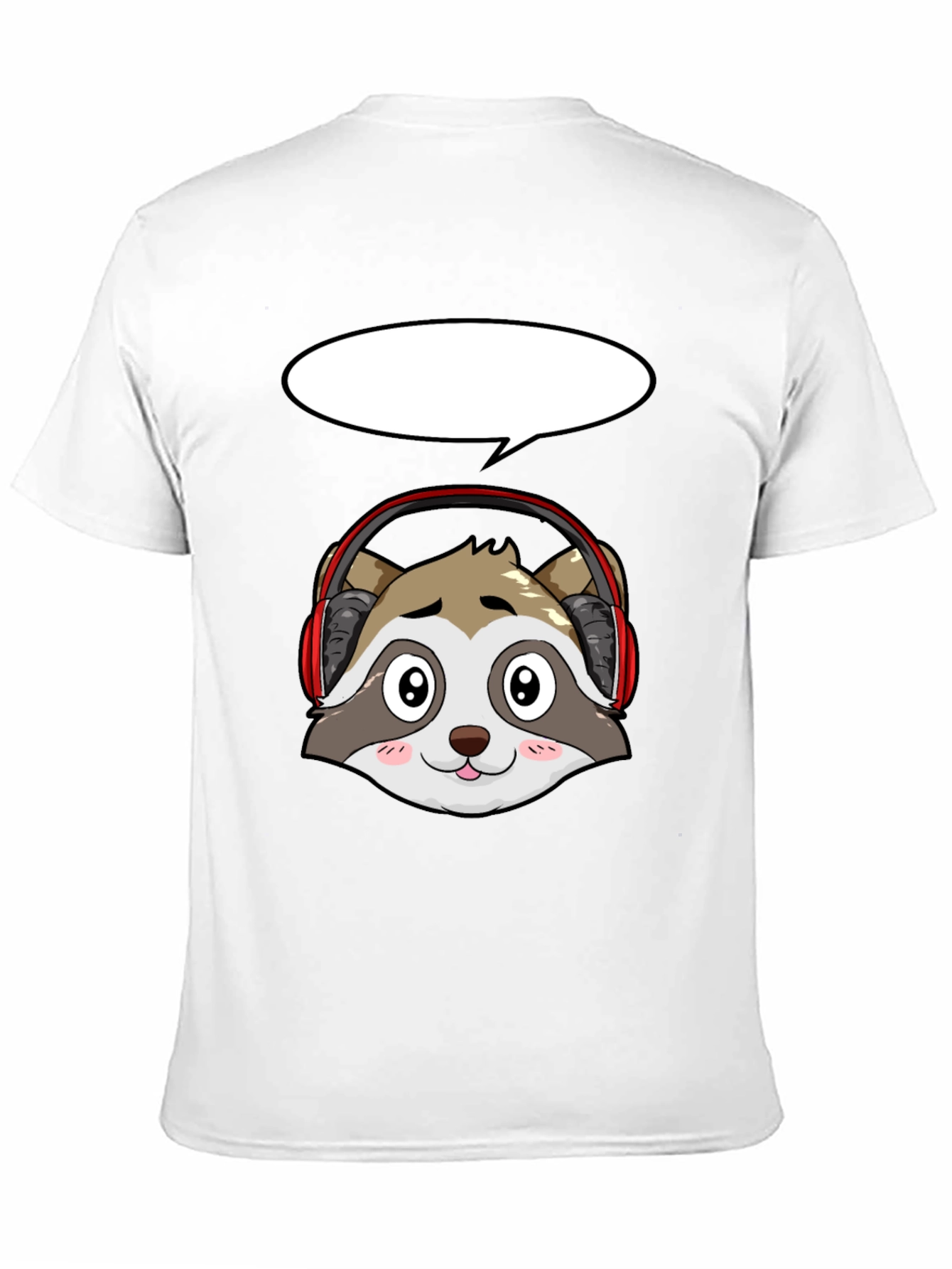 Black Raccoon Headphone Graphic Tee - Black view 11