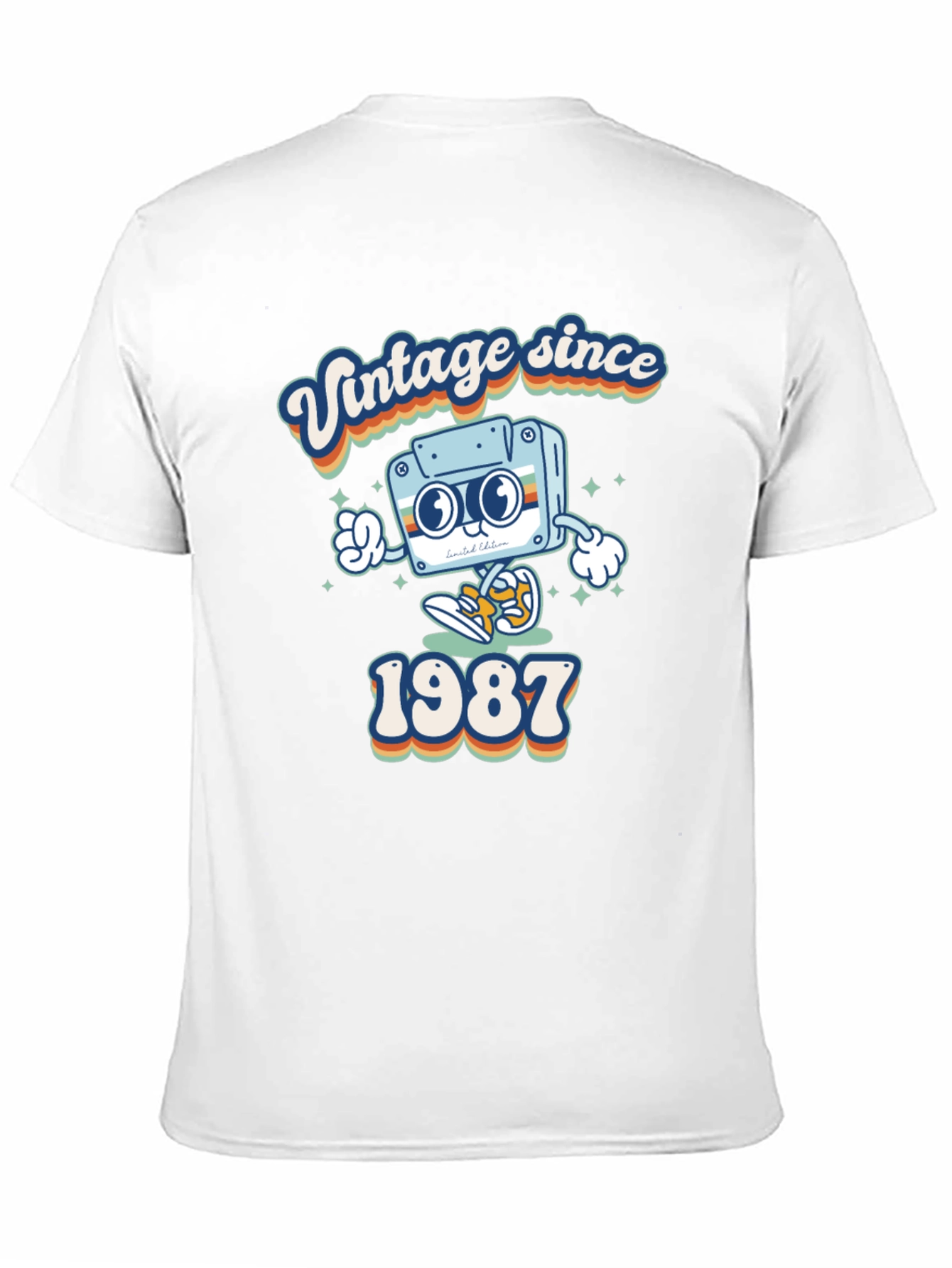 Black Vintage Since 1987 Cassette Tape Graphic T-Shirt view 11