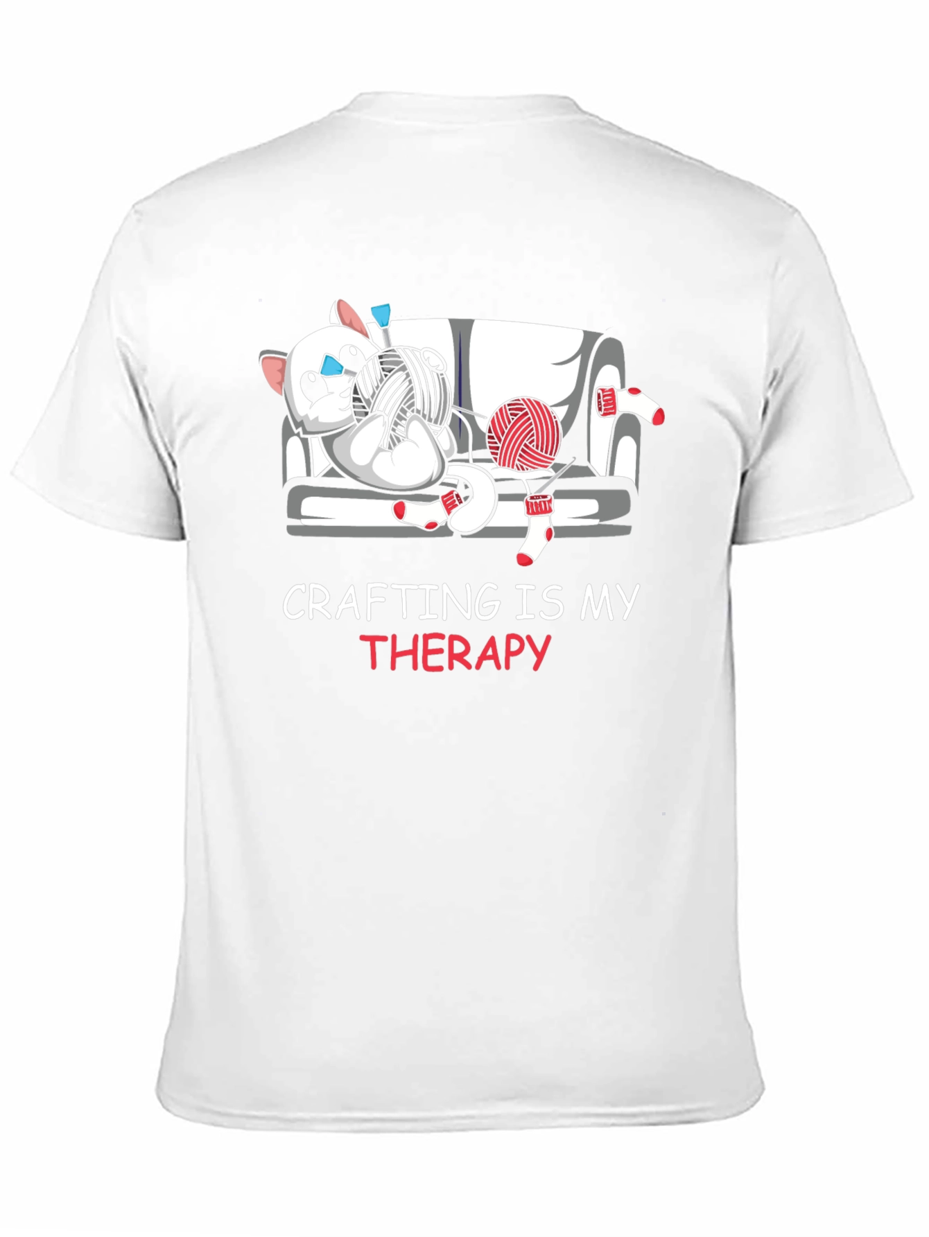 Black Crafting Is My Therapy Graphic T-Shirt view 11