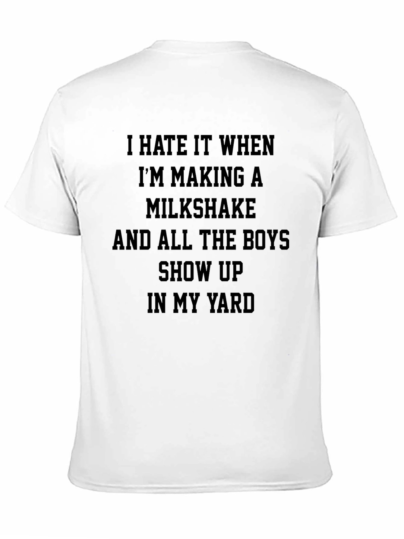 Black Funny Milkshake T-Shirt - Boys in the Yard view 11