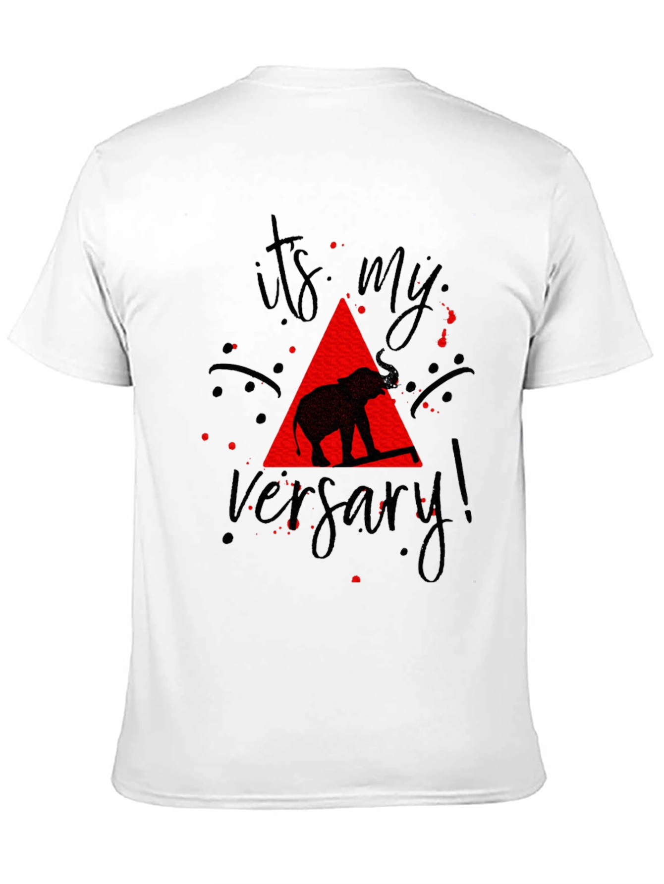 Black Anniversary Elephant T-Shirt - Black view 11