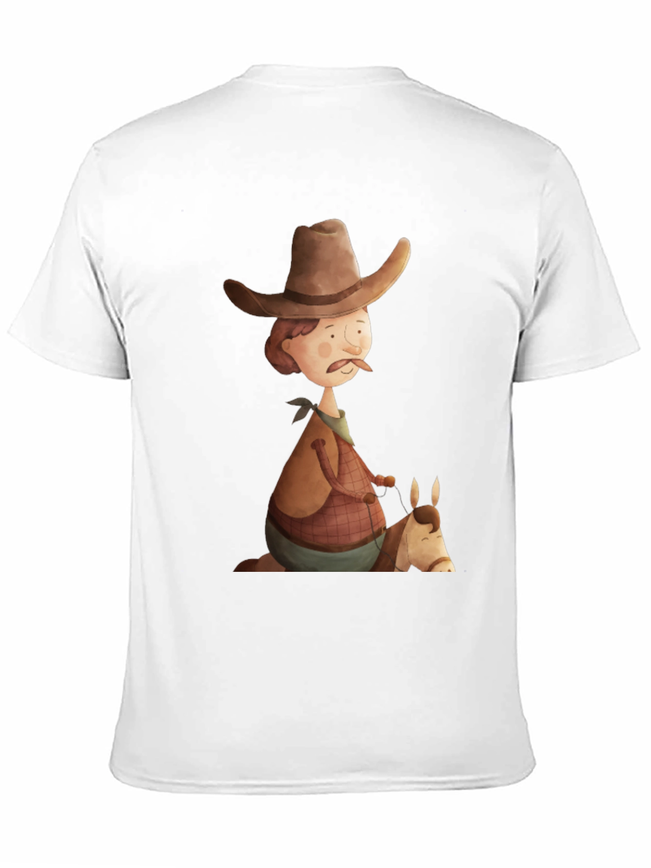 Black Cartoon Cowboy Graphic Tee - Unique Design! view 11