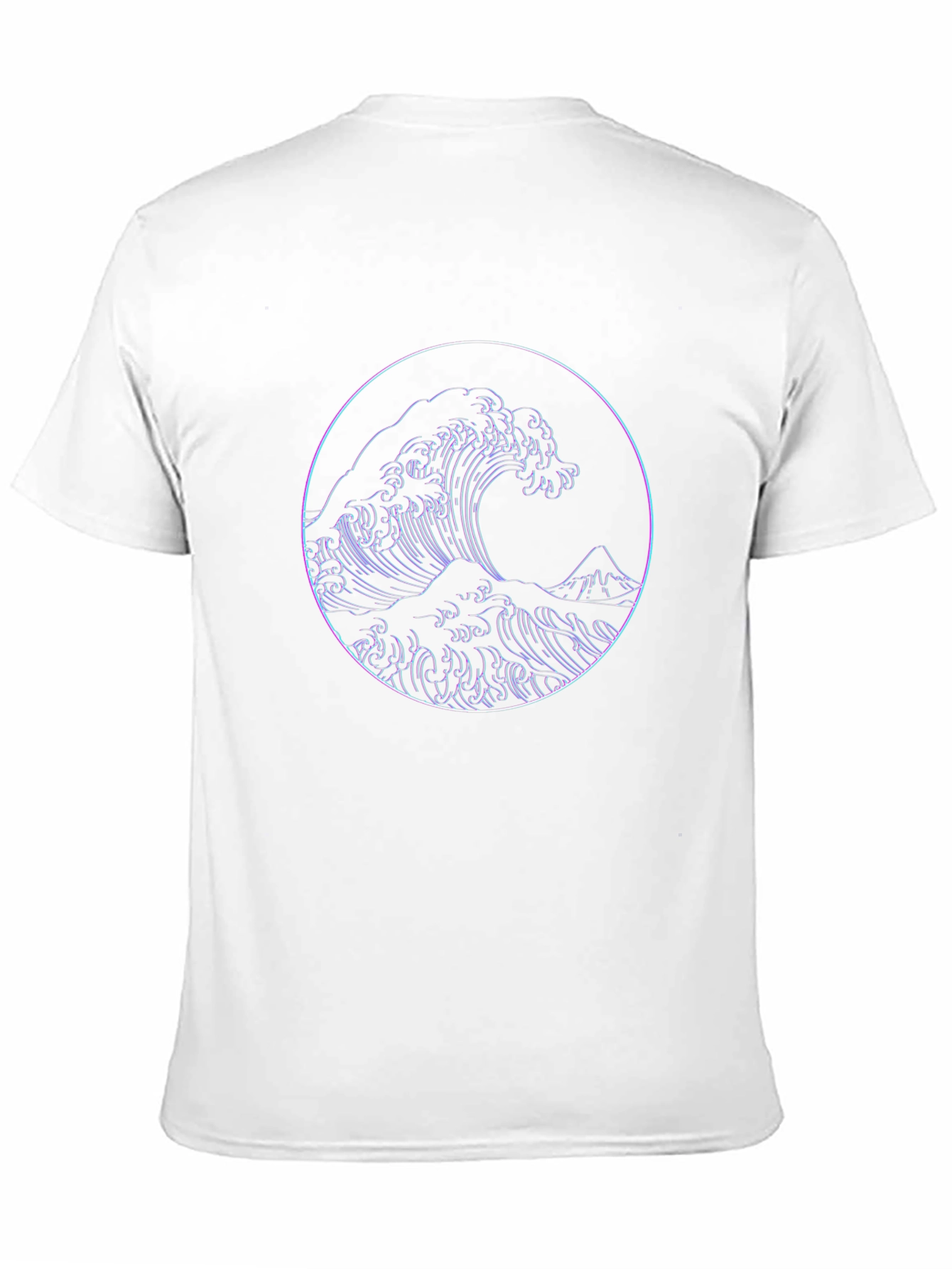 Black Great Wave Graphic Tee - Black Crew Neck T-Shirt view 11