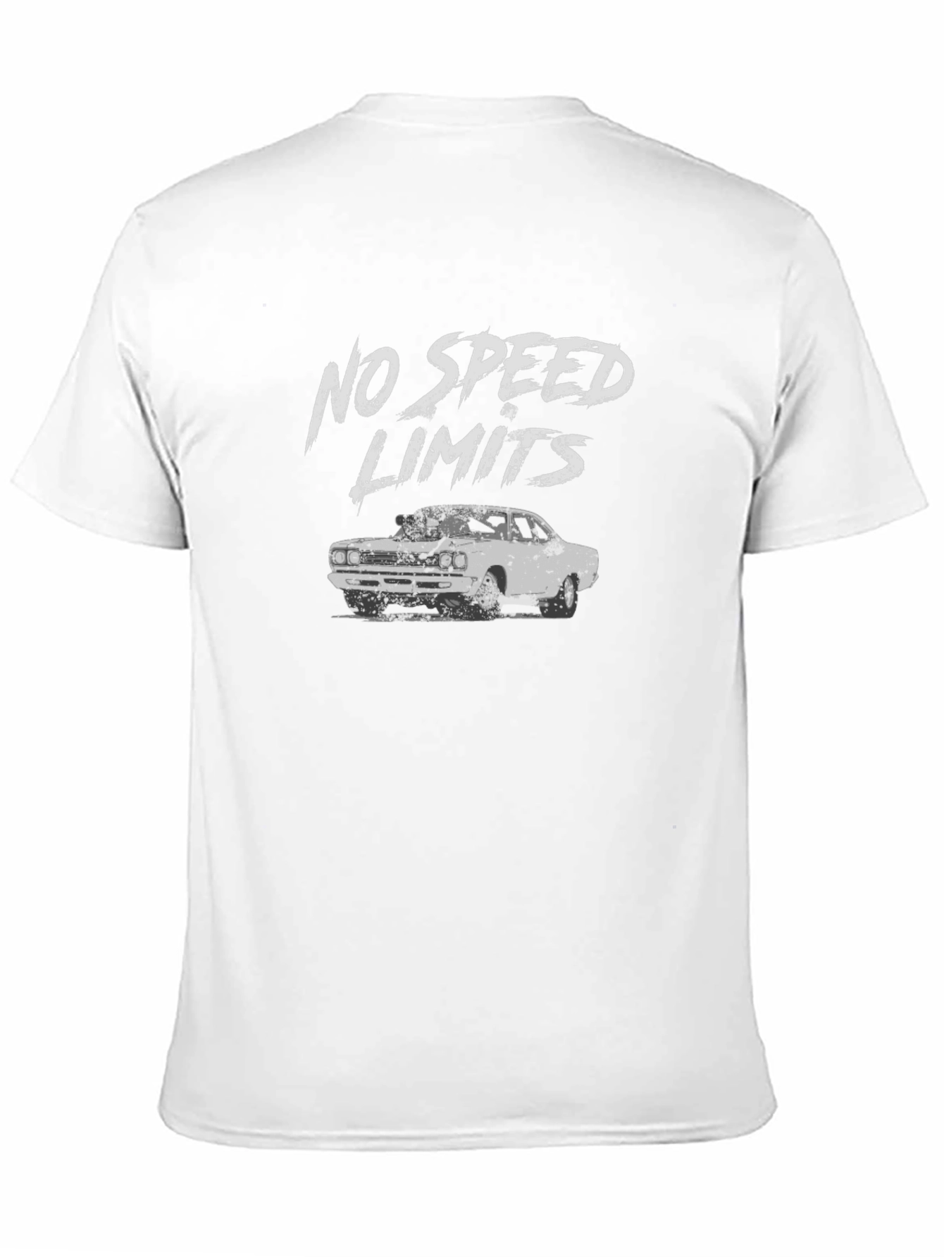 Black No Speed Limits Car Graphic T-Shirt view 11