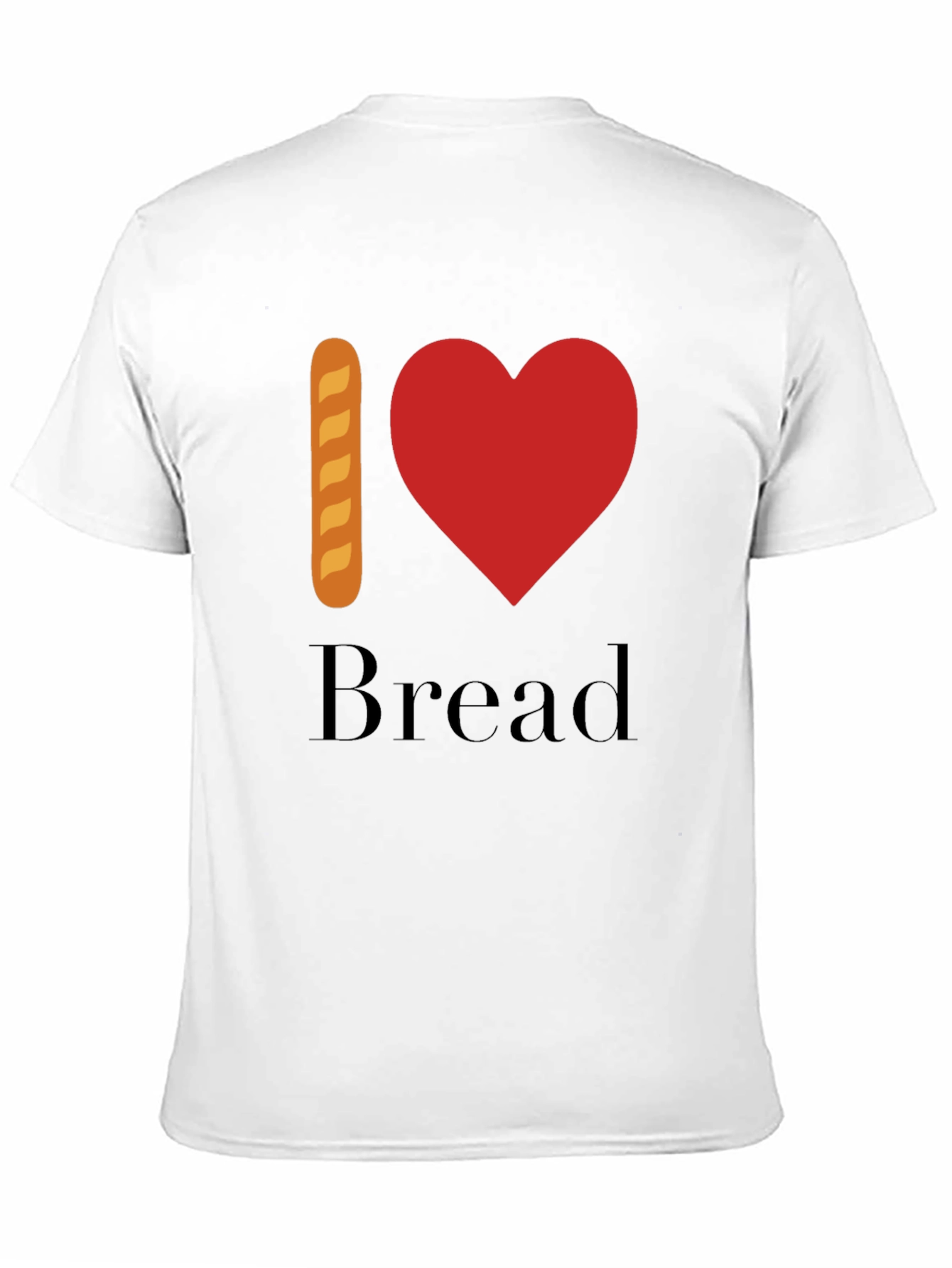 Black I Love Bread T-Shirt - Novelty Foodie Tee view 11