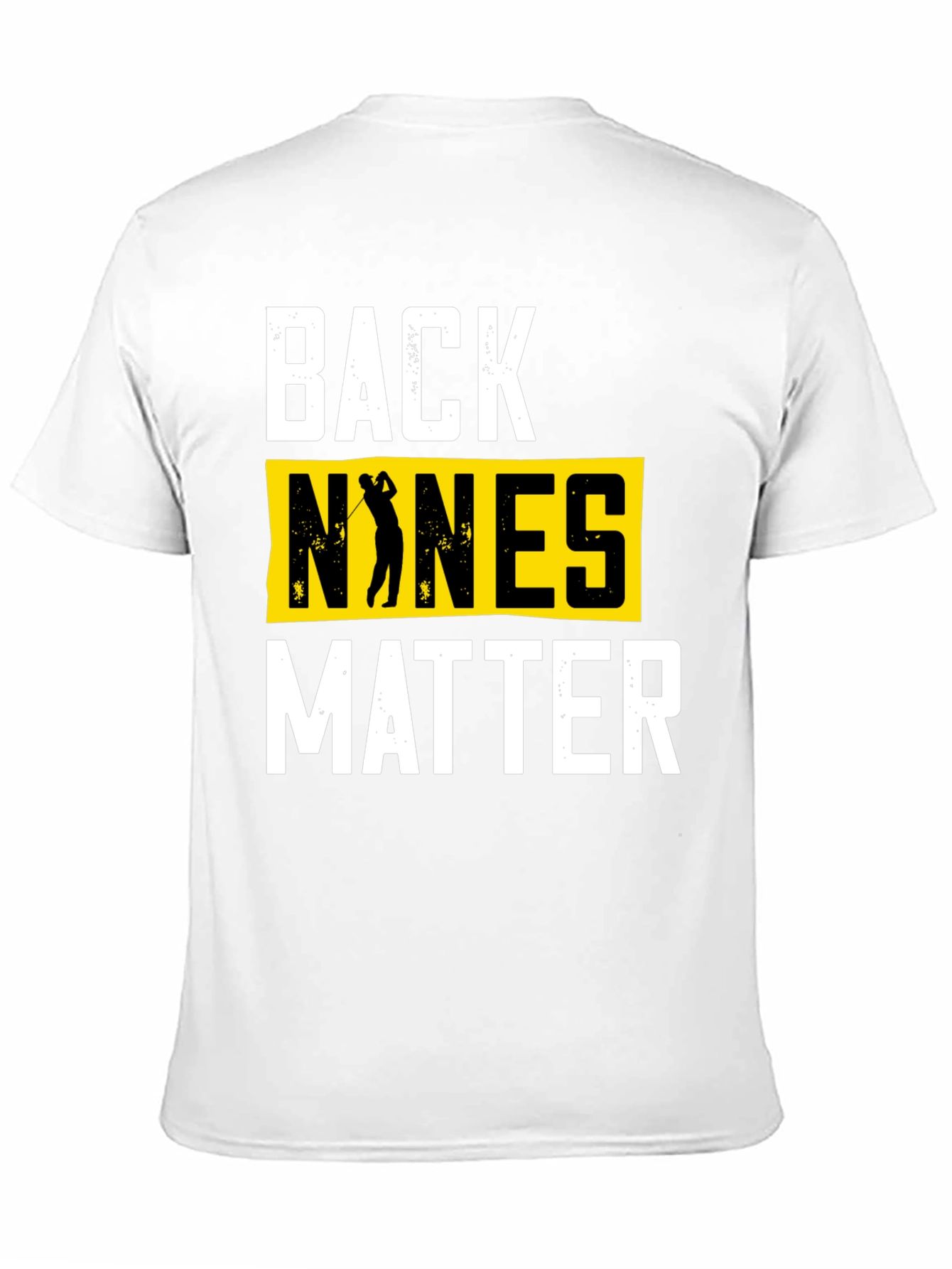 Black Back Nines Matter Golf T-Shirt view 11
