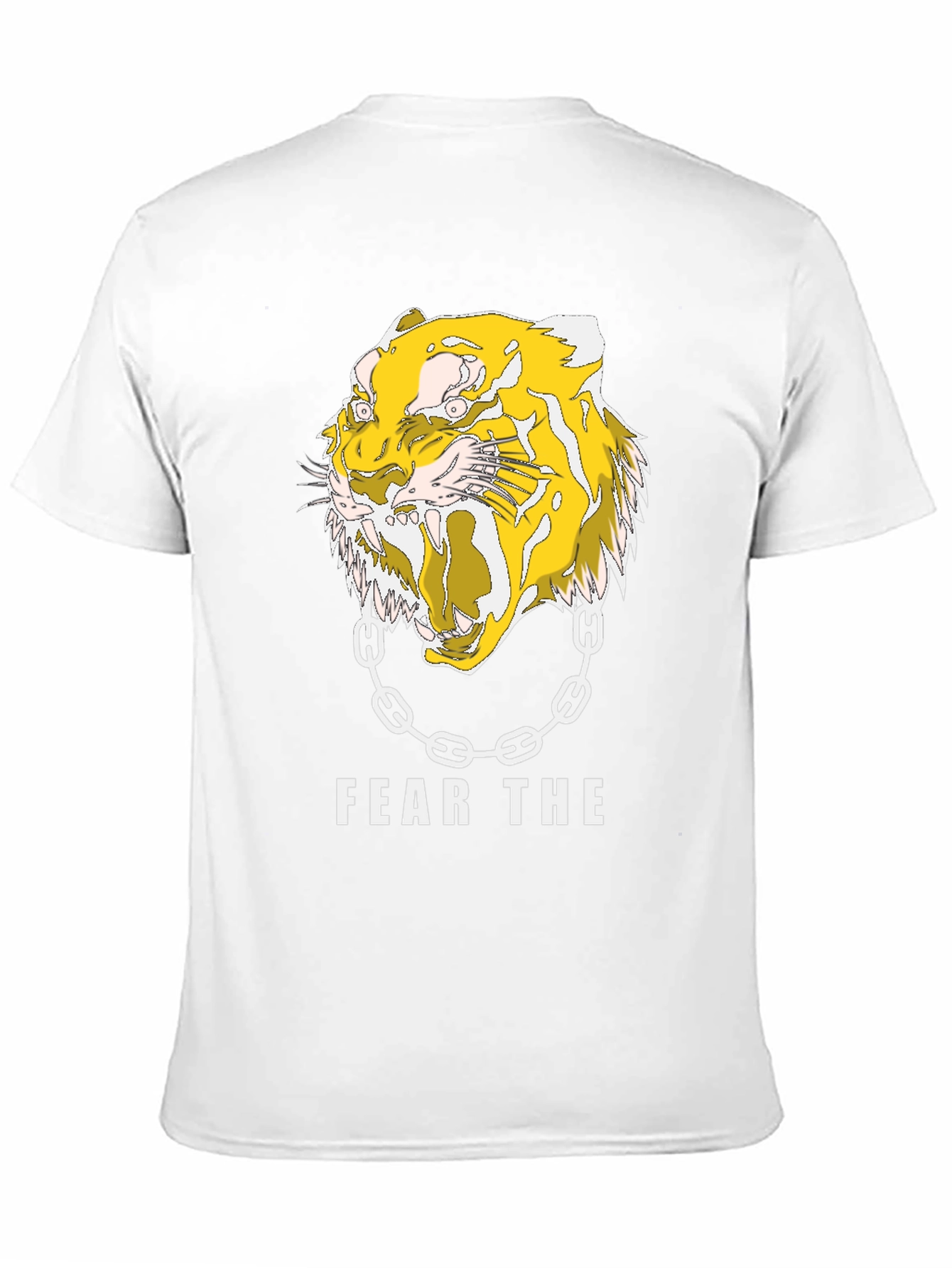 Black Fear the Tiger Graphic Print Black T-Shirt view 11