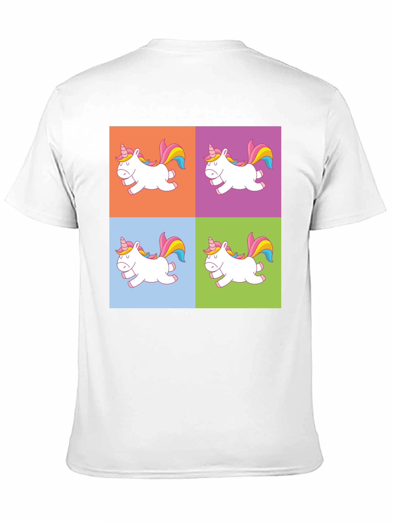 Black Unicorn Pop Art Graphic Print Black T-Shirt view 11