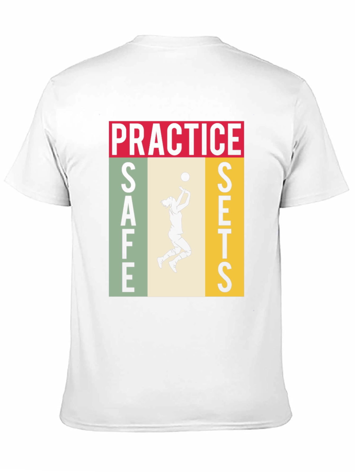 Black Practice Safe Sets Volleyball Graphic Tee view 11
