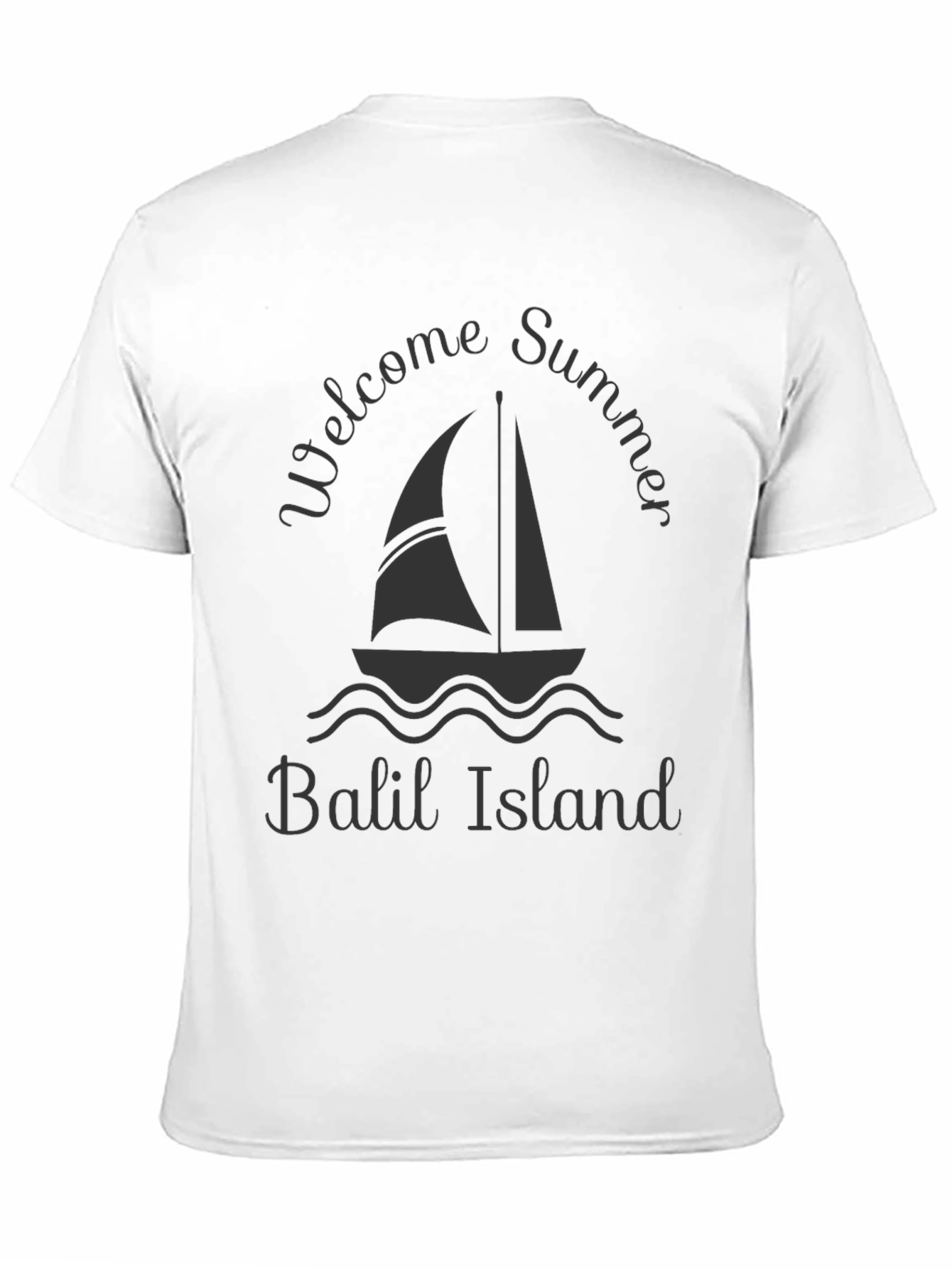 Black Welcome Summer Balil Island Graphic Tee view 11